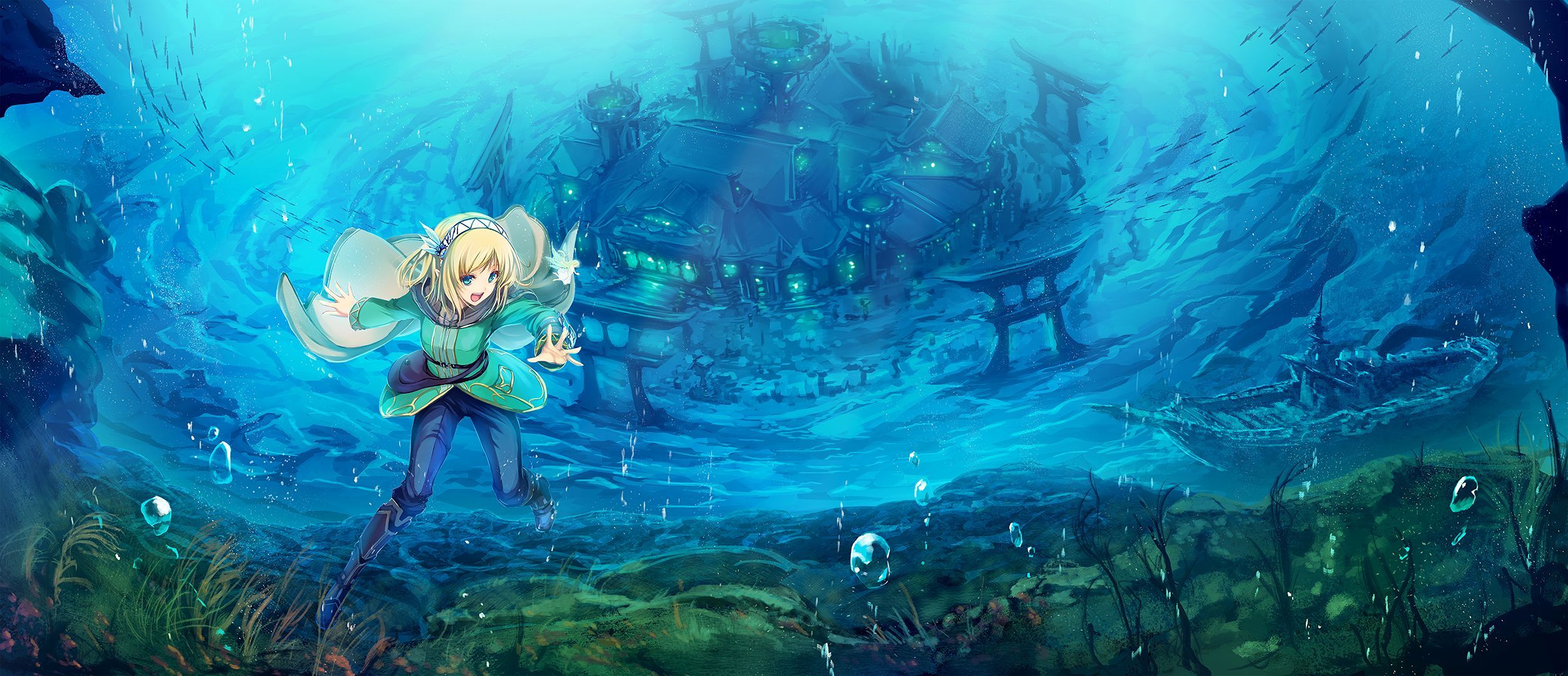 2506x1080 Desktop wallpaper: In The Land Of Leadale, Anime, Cayna (In The Land Of Leadale) 4K free download for PC. 1071207