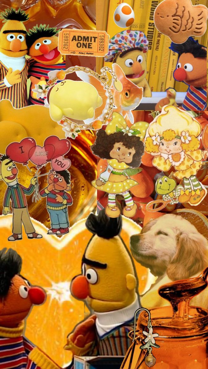 675x1200 Bert and ernie orange and yellow. Bert sesame street, Bert & ernie, Puppets