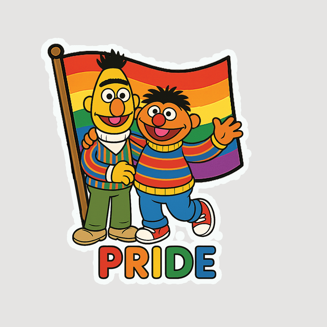 1080x1080 Bert and Ernie Pride Sticker