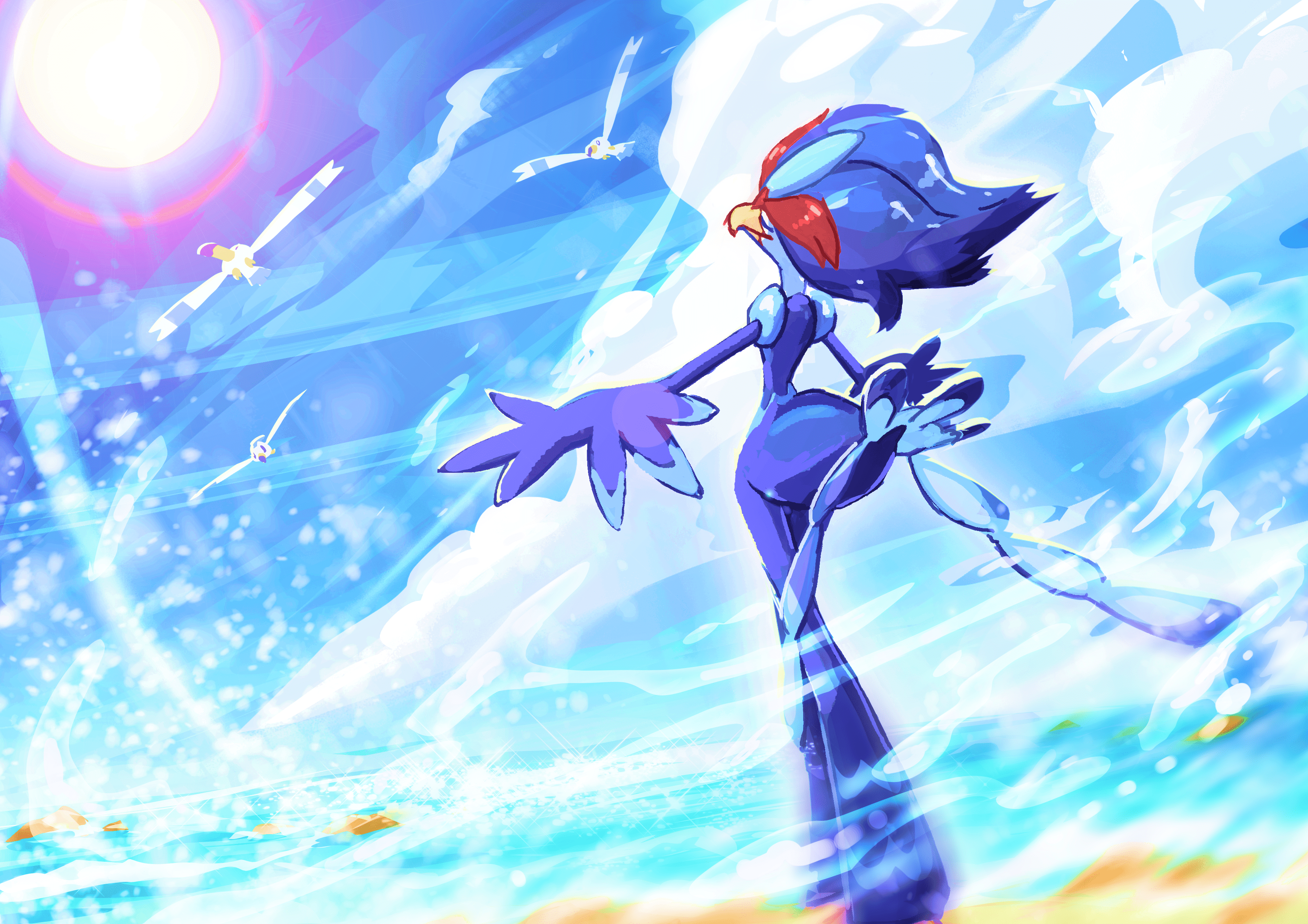 3508x2480 Quaquaval's Aqua Dance by Irischroma on Newgrounds