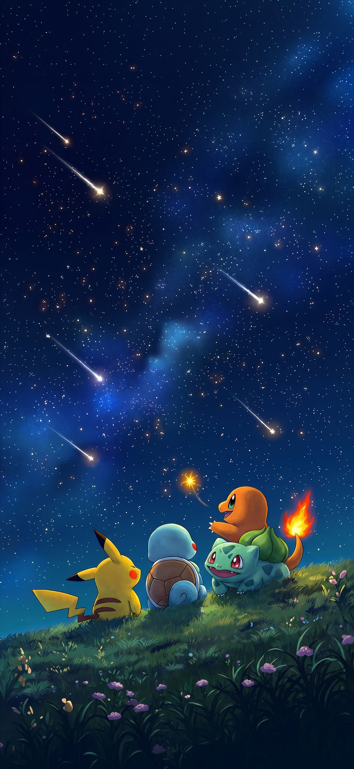 1179x2556 Pokémon Starry Night Wallpaper