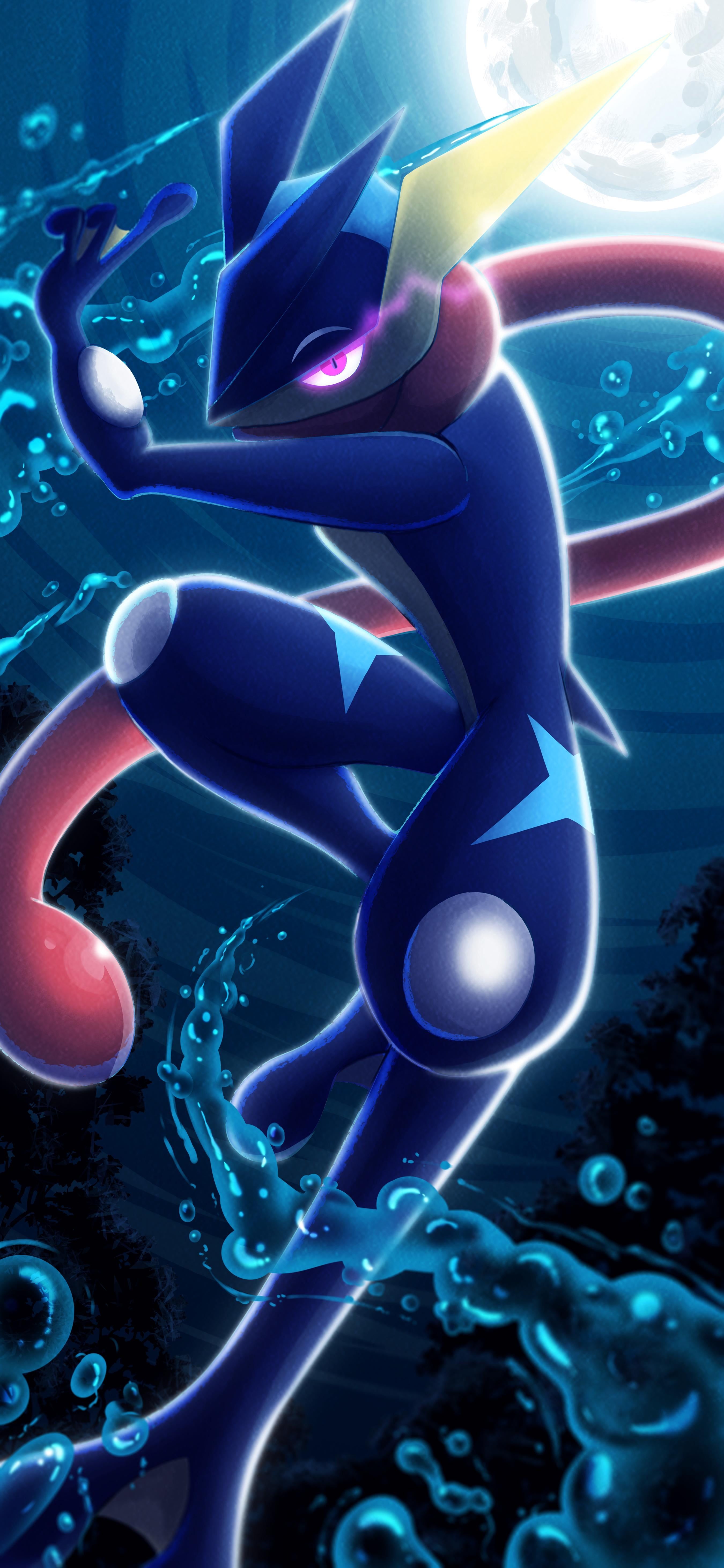 2700x5850 OC Greninja Phone Wallpaper Shadow in the Night