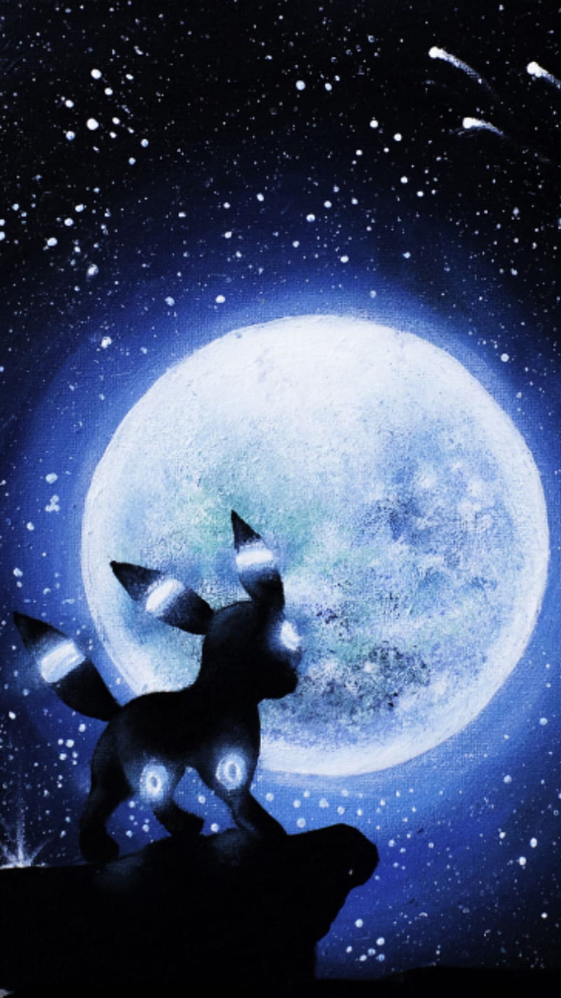 800x1422 Pokemon, blue, moon, pokemon, space, HD phone wallpaper