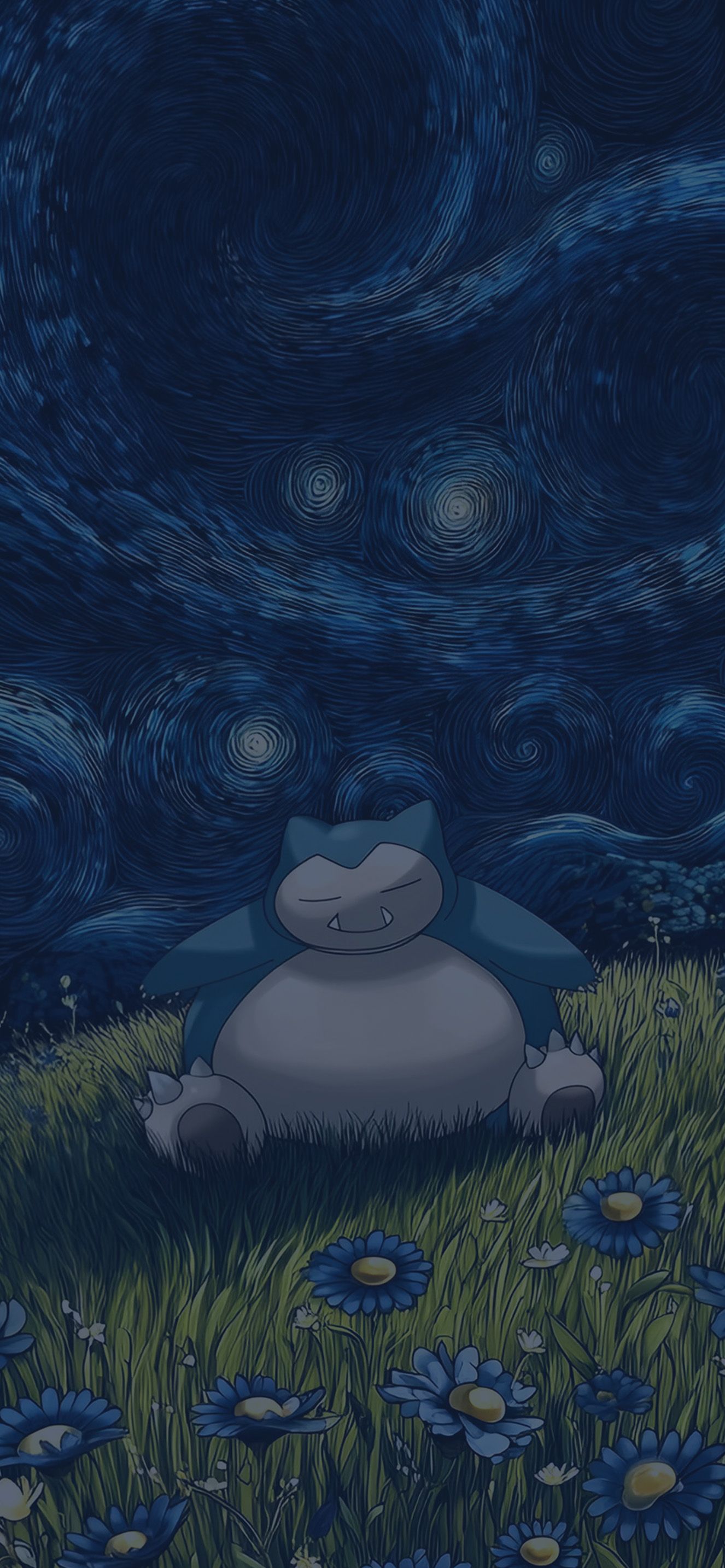 1326x2868 Snorlax Starry Night Field Pokemon Art Wallpaper