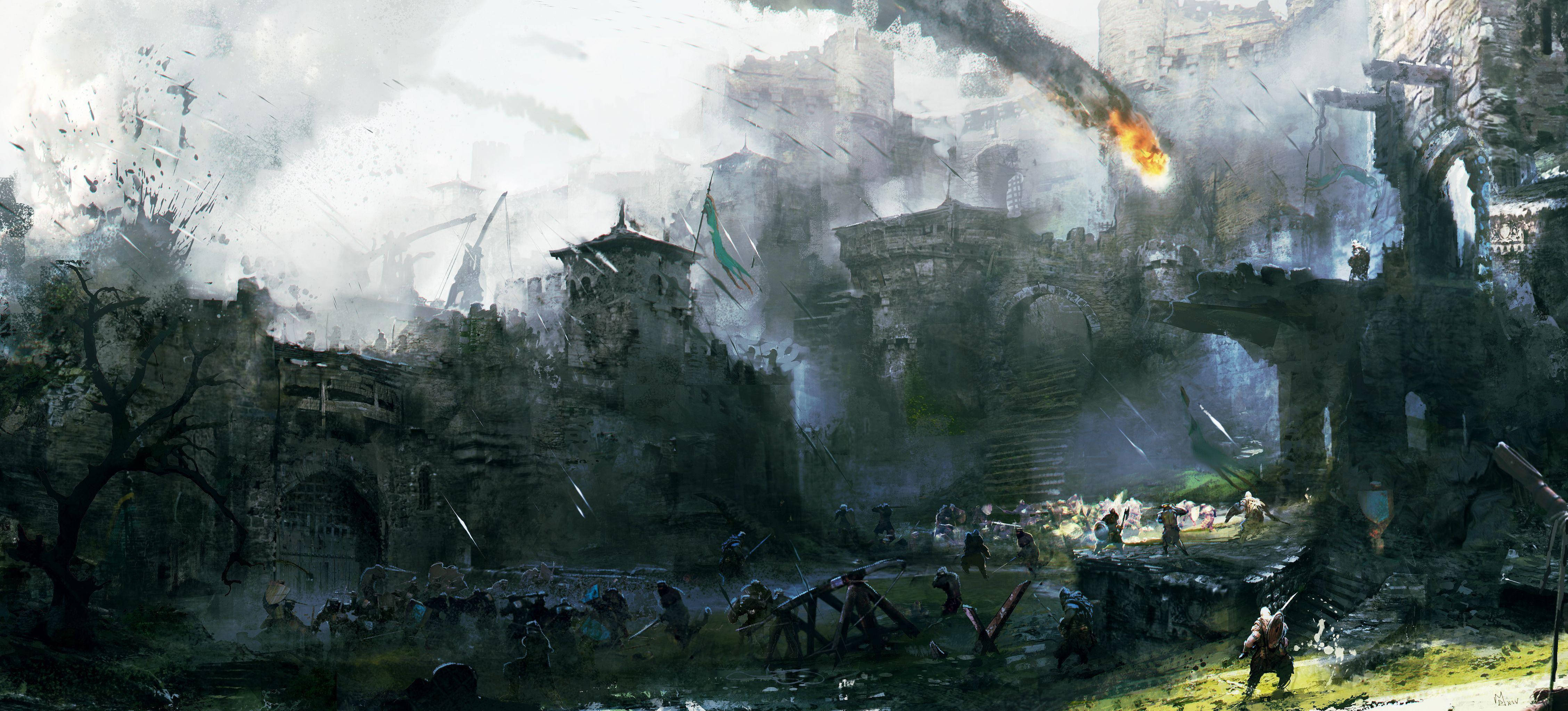 4512x2047 Download For Honor Game Castle Under Siege Wallpaper