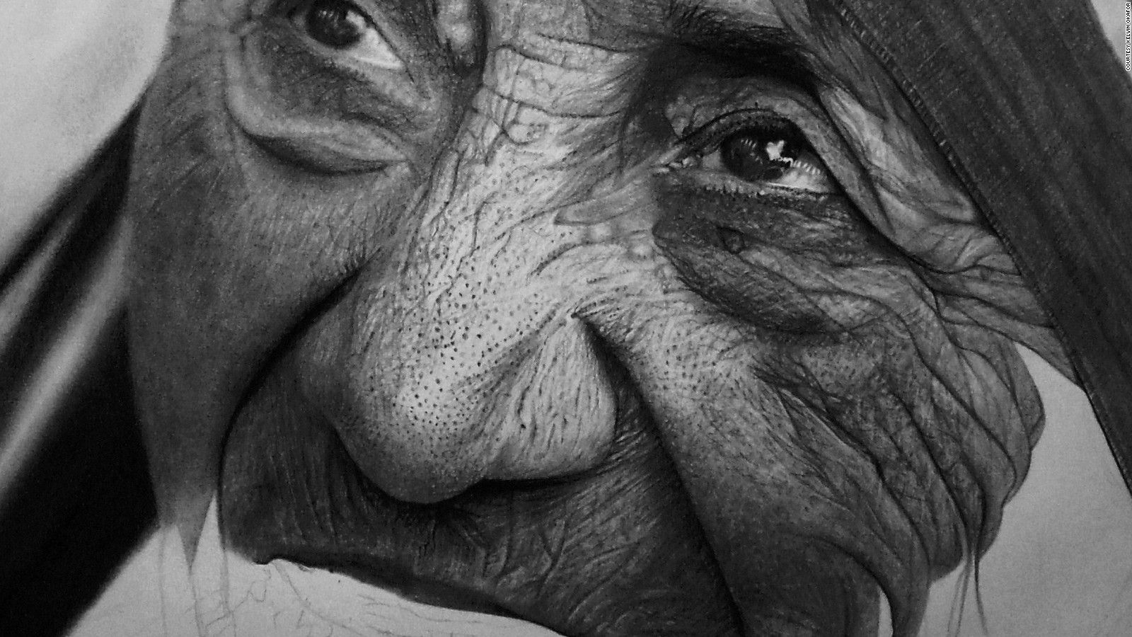 1600x900 Hyper Realistic Portrait Painting Wallpaper