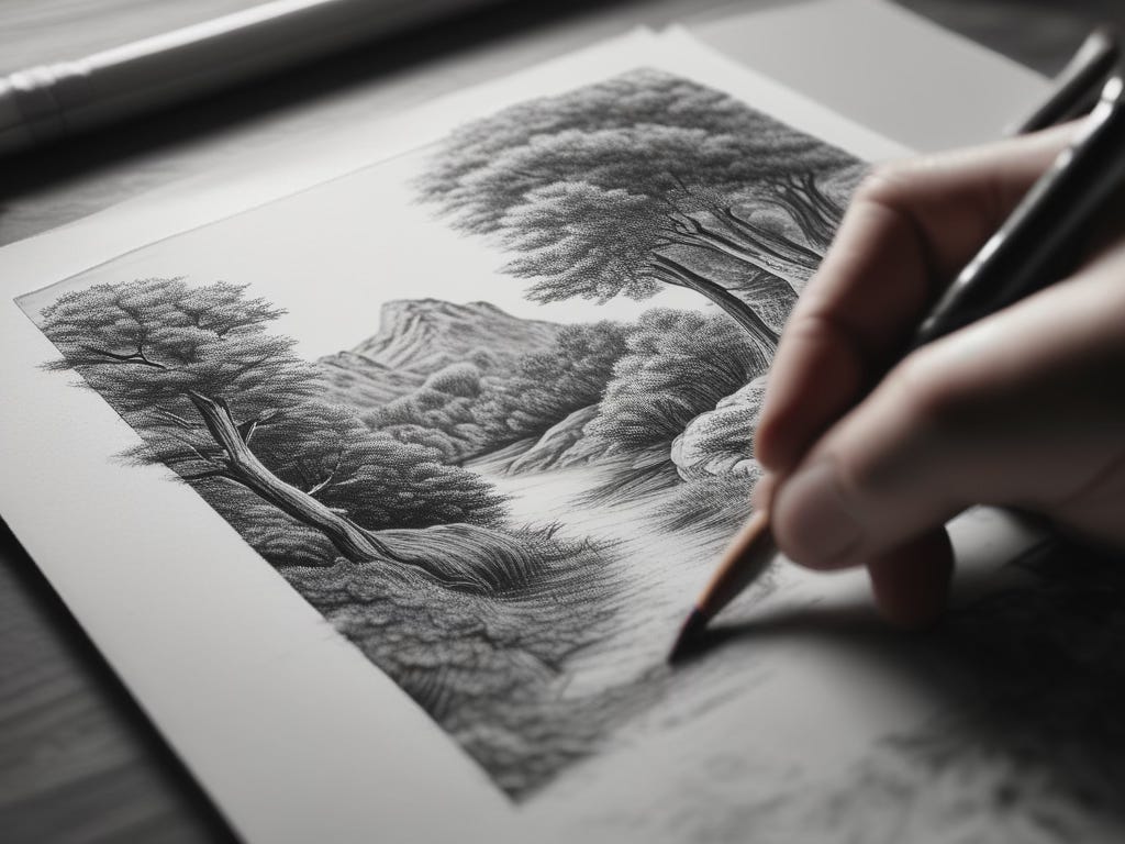 1024x768 Drawing from Photo vs. Real life