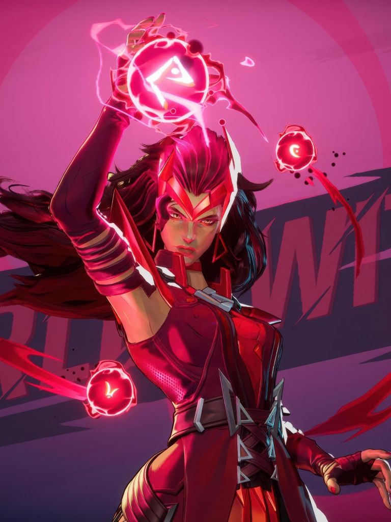 768x1024 Scarlet Witch Wallpaper 4K, Marvel Rivals, 2024 Games, 5K