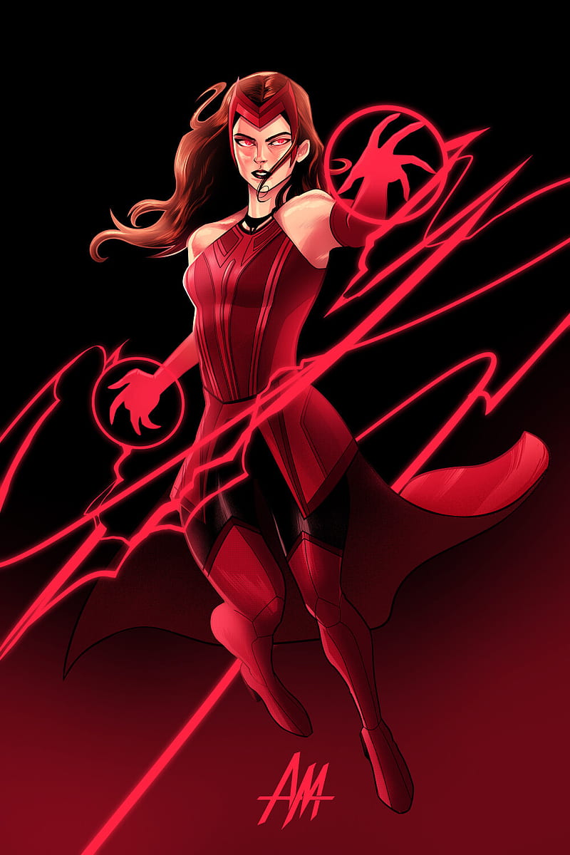 800x1200 Scarlet Witch, comics, marvel, mcu, scarlet witch, the hex, vision, wandavision, HD phone wallpaper