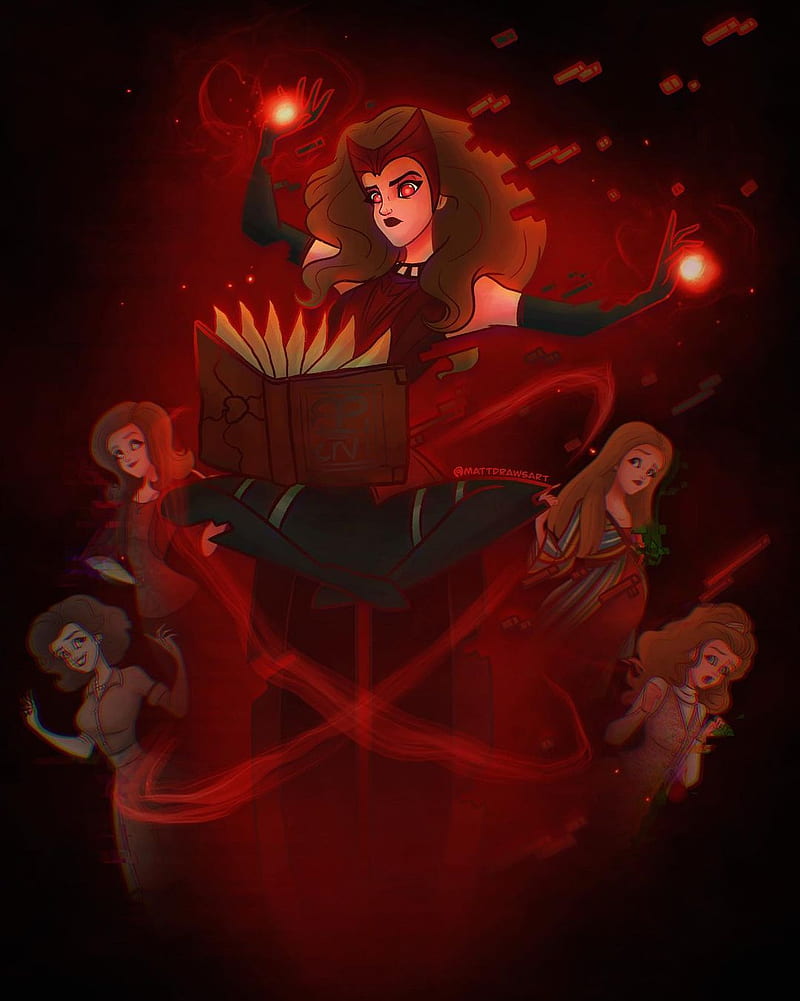 800x1001 The Scarlet Witch, comics, marvel, mcu, scarlet witch, the hex, wanda maximoff, HD phone wallpaper