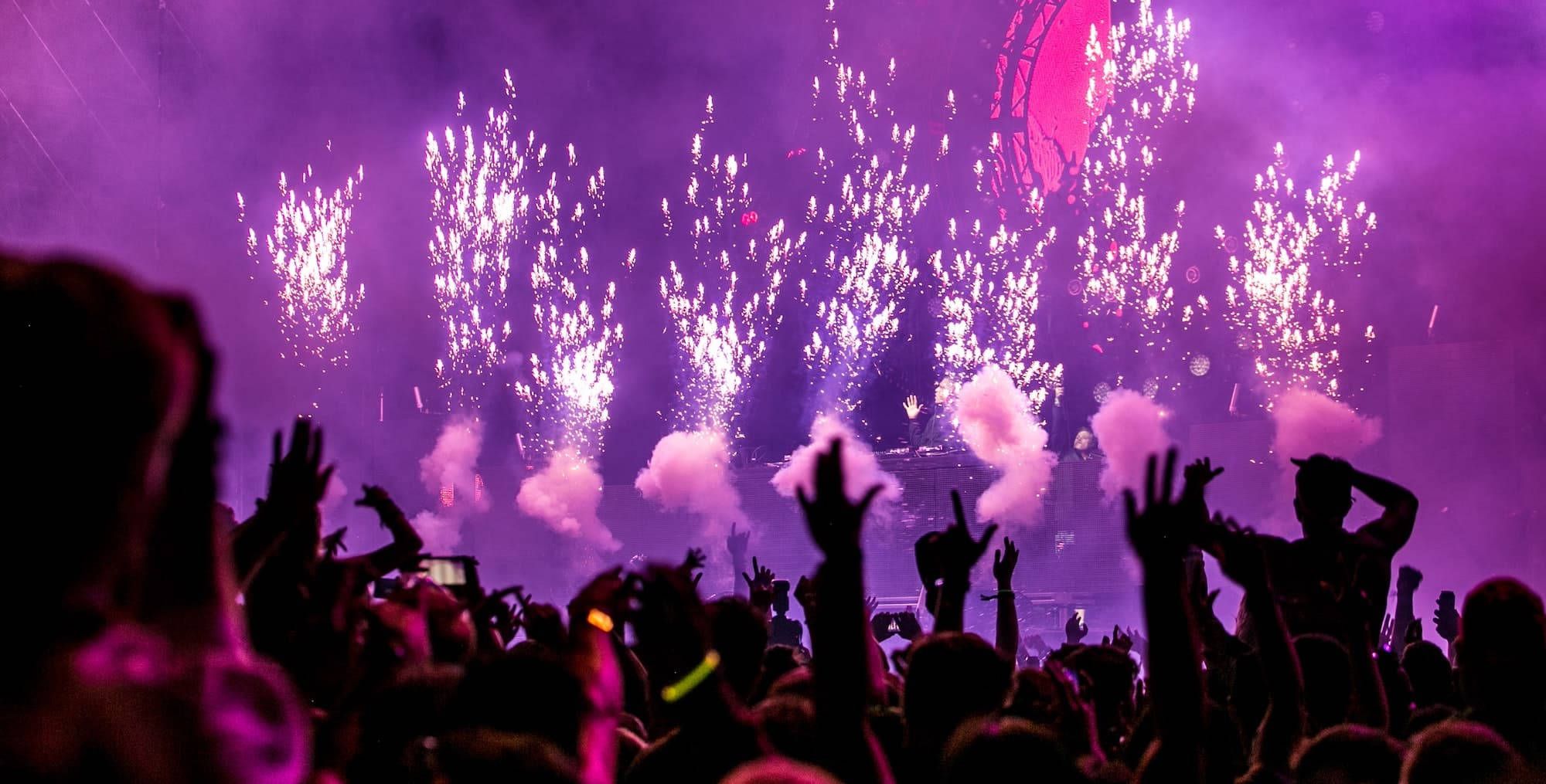 2000x1015 Download Purple Party Background Wallpaper