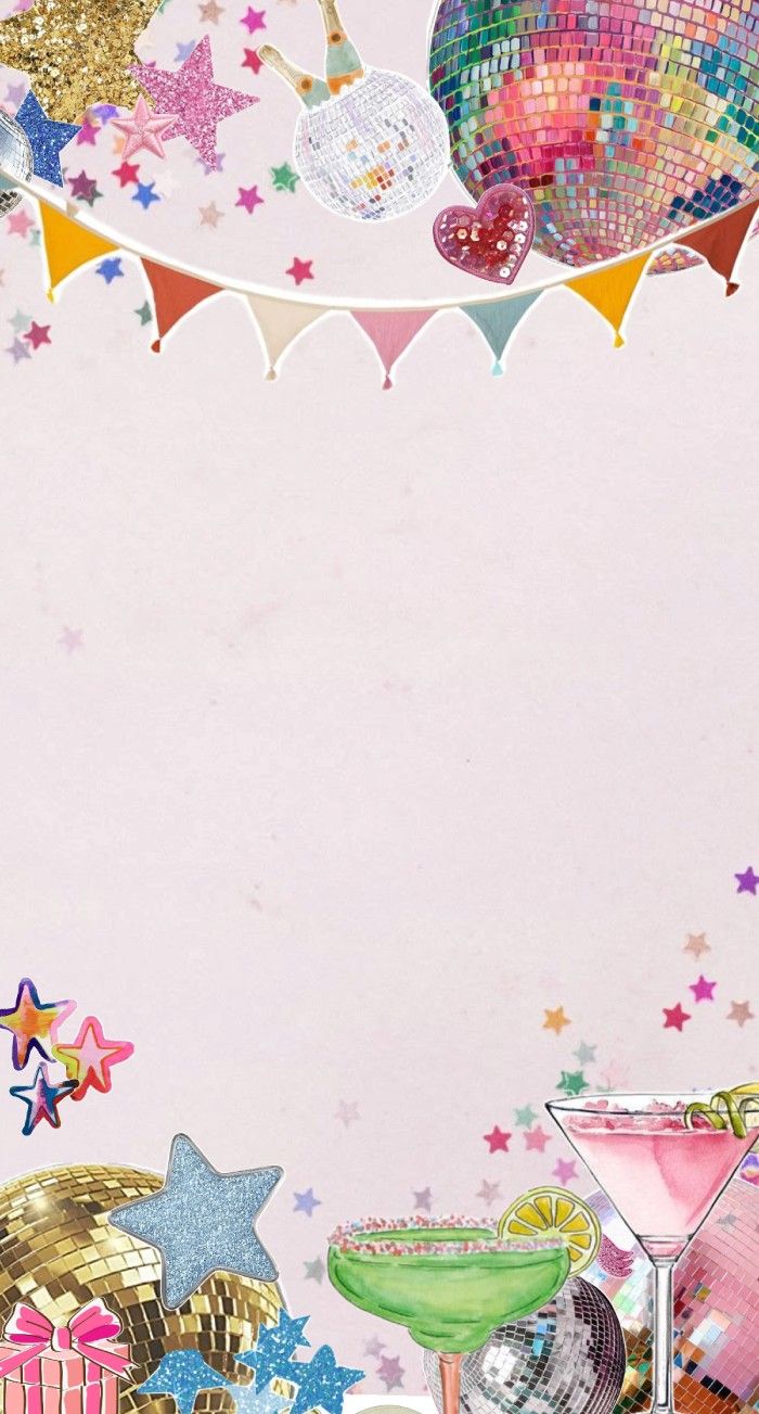 700x1303 Birthday Collage Wallpaper : Colourful Disco Party Aesthetic Lock Screen Background