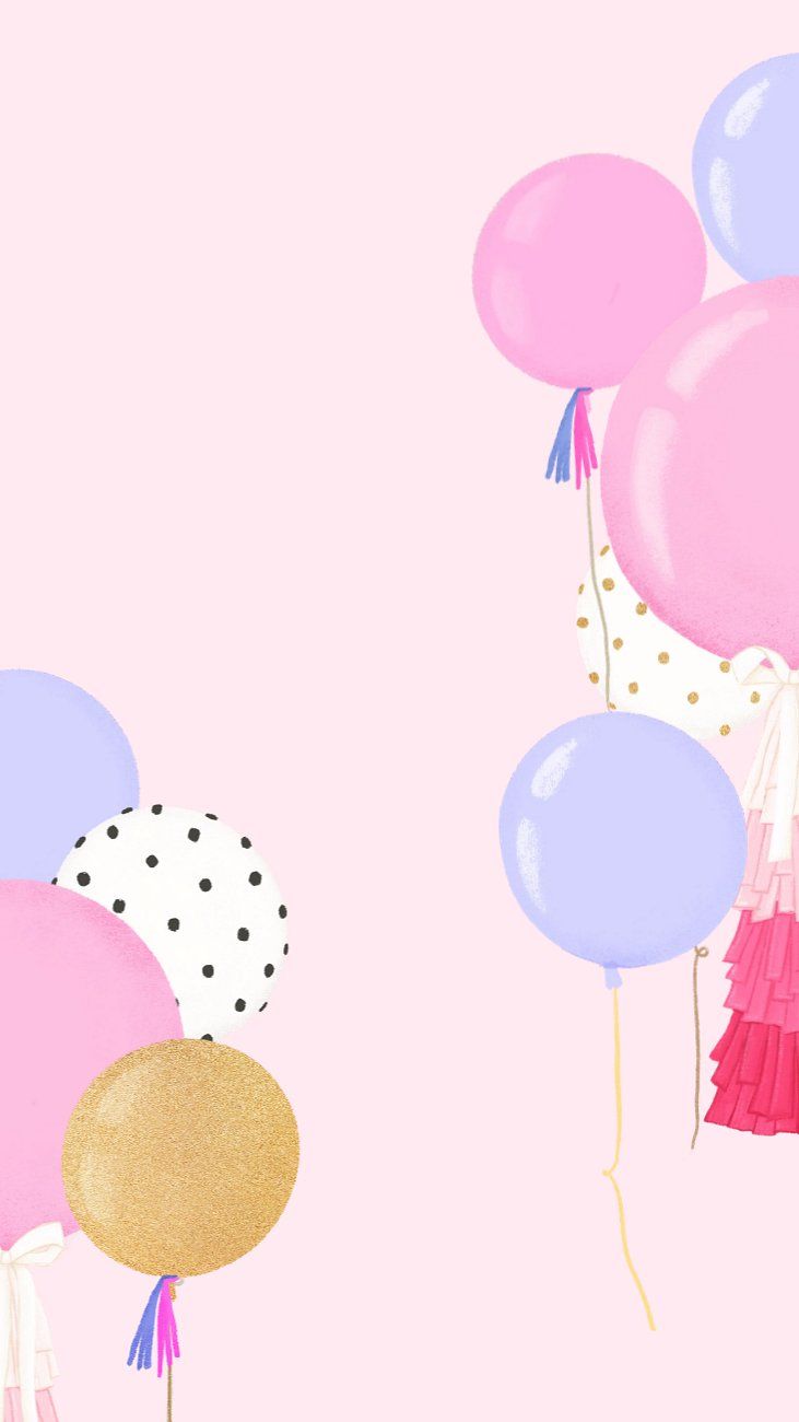 731x1300 Birthday party background, editable aesthetic. Free Editable Design