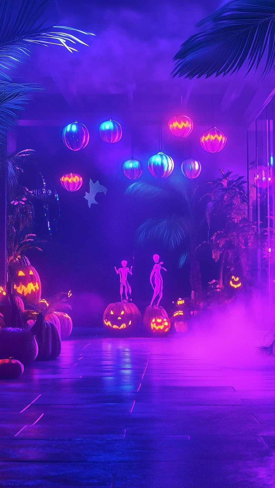 920x1632 Halloween Party Stage Wallpaper 2K for iPhone and Mobile Phone