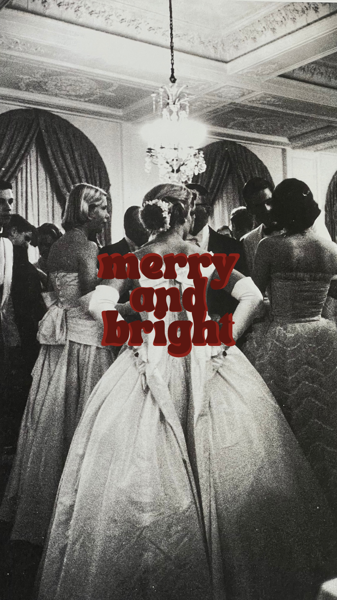 1080x1920 Christmas Wallpaper, Christmas Wallpaper Aesthetic iPhone, iPhone wallpaper, Vintage Christmas Wallpaper, Party with Red Text