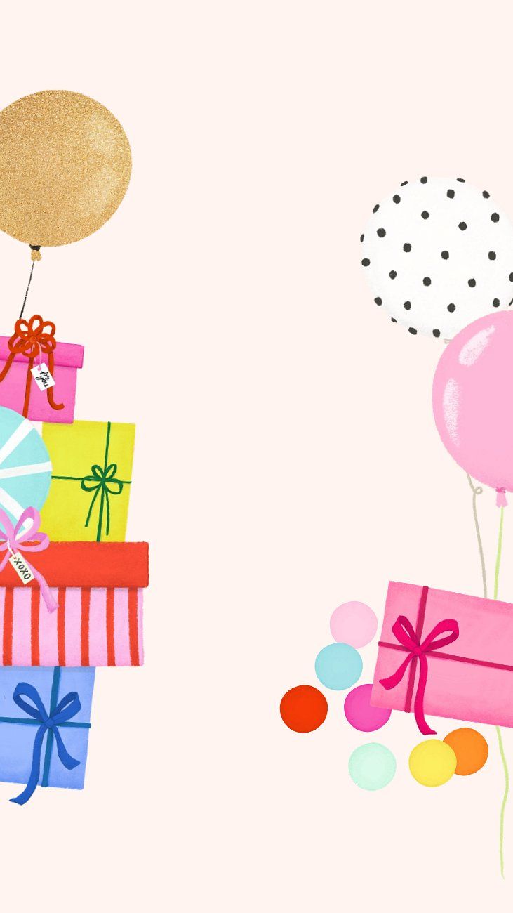 731x1300 Birthday party background, editable aesthetic. Free Editable Design