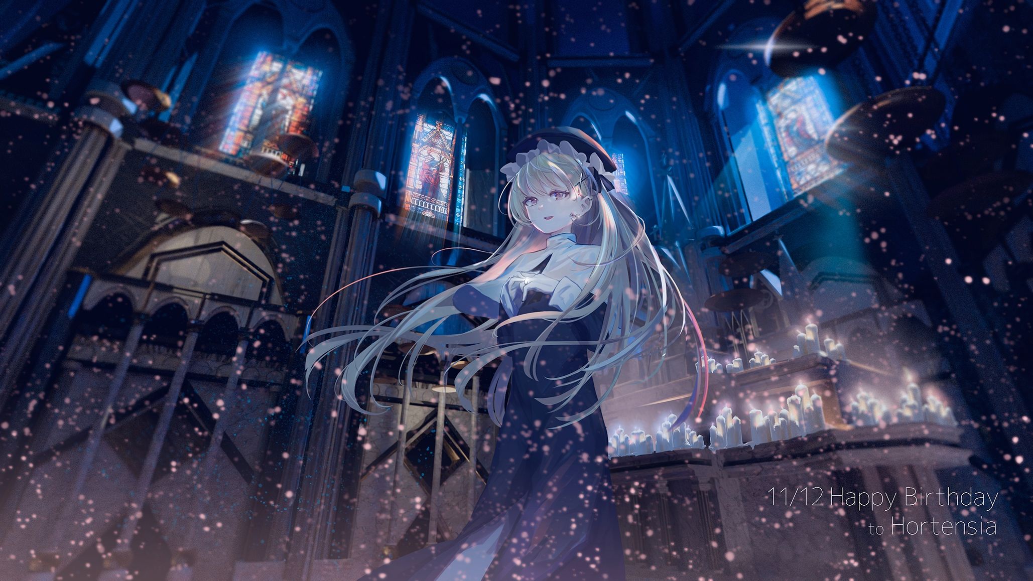 2058x1158 Anime Nun Wallpaper