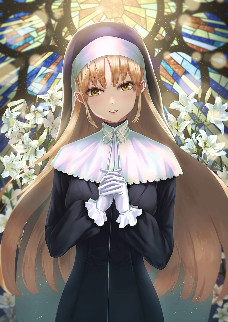 800x1131 Sister claire, nijisanji, blonde, nun, virtual youtuber, Anime, HD phone wallpaper