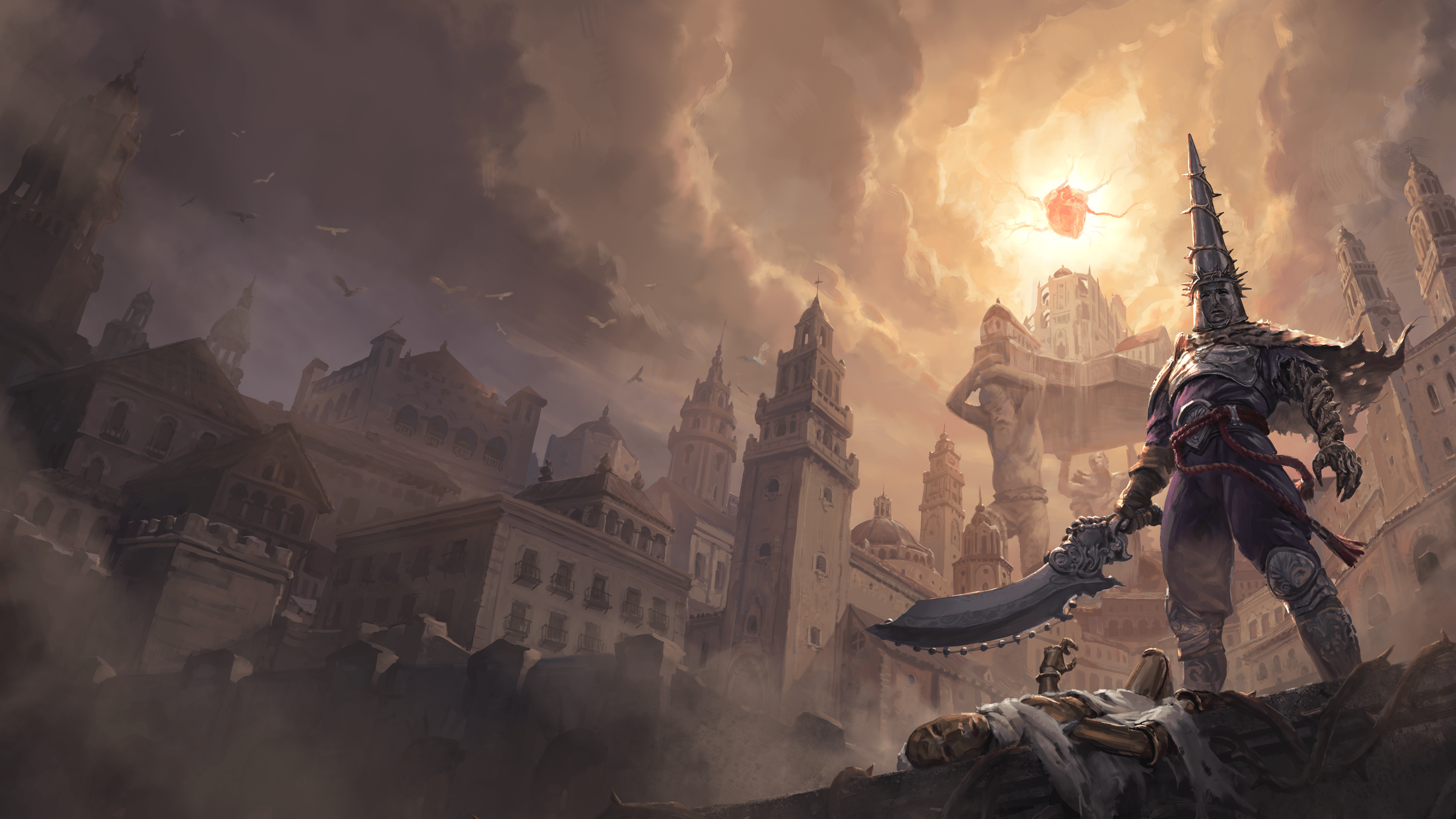 3840x2160 Penitents! Bring the sin to your desktop with a new selection of free wallpaper from Blasphemous 1