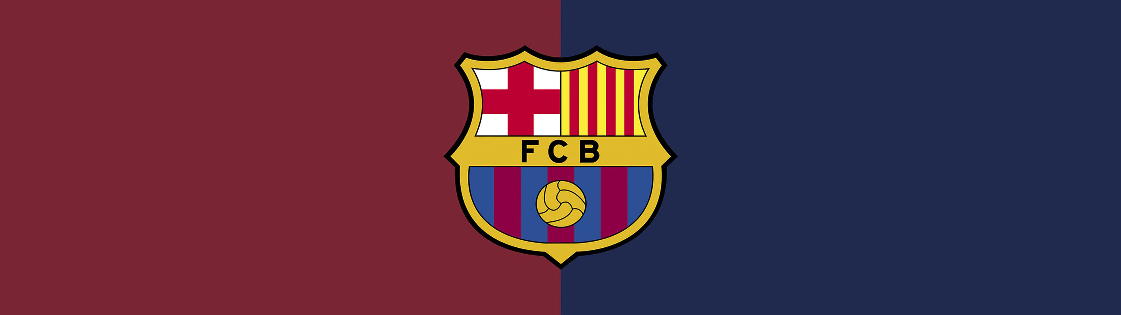 3840x1080 FCB Wallpaper 4K, Minimalist, FC Barcelona