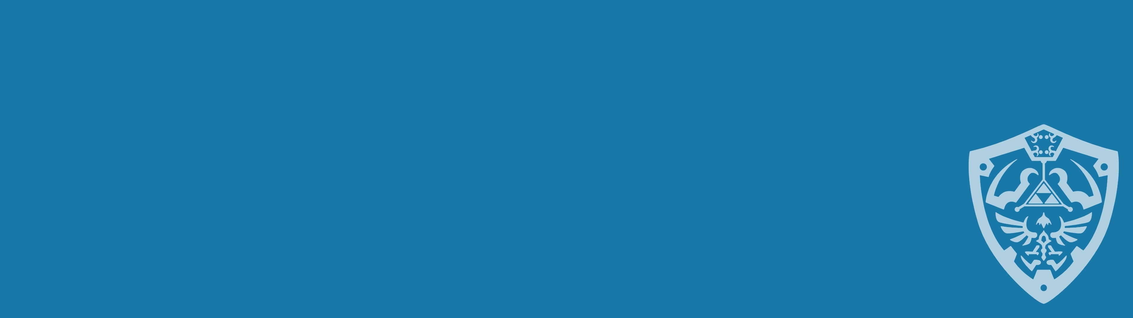 3840x1080 The Legend of Zelda, Shield, Hyrule, Hylian Shield, Hylian crest, Minimalism, Simple, Simple background, Logo, Dual monitors, Blue Wallpaper HD / Desktop and Mobile Background