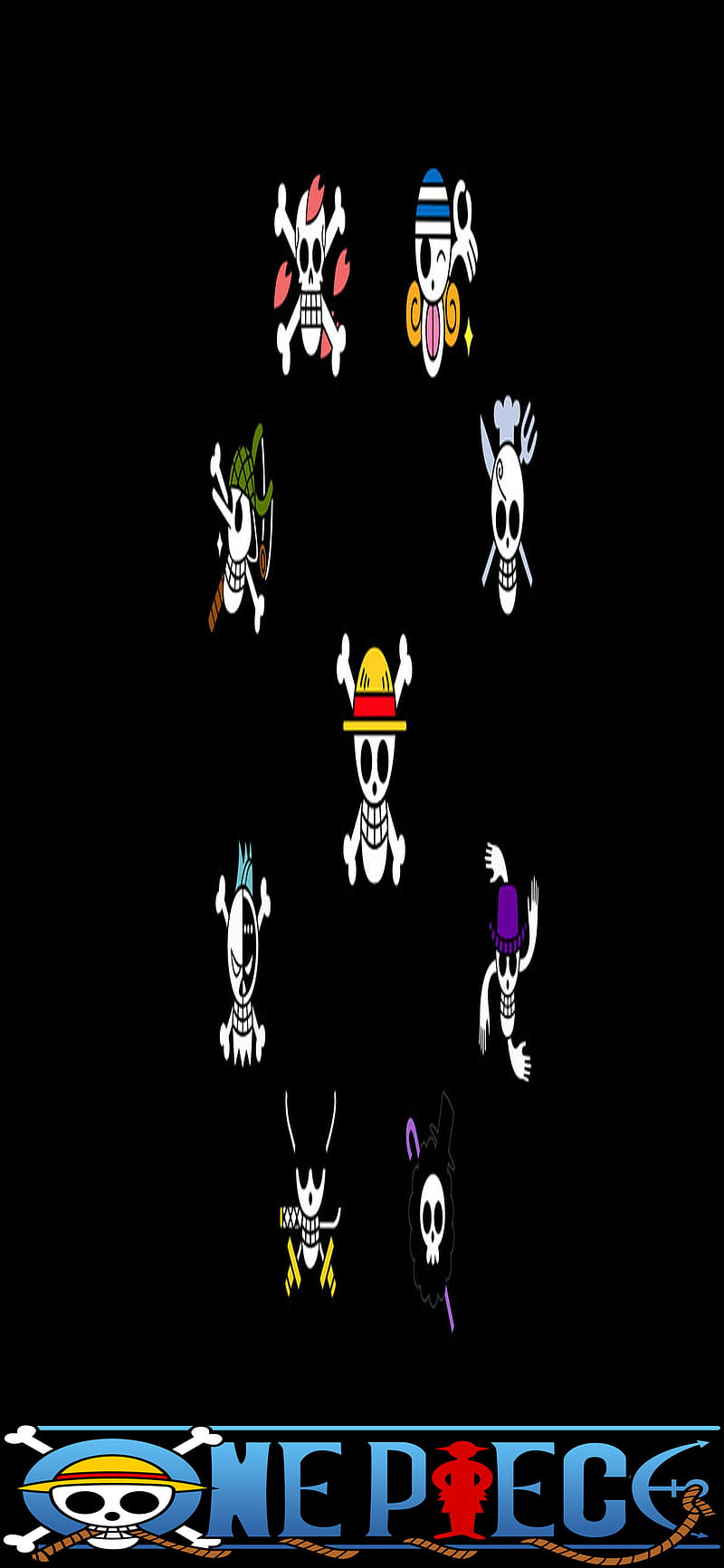 800x1733 Onepiece Logo, anime, black, dark, logo, one piece, HD phone wallpaper