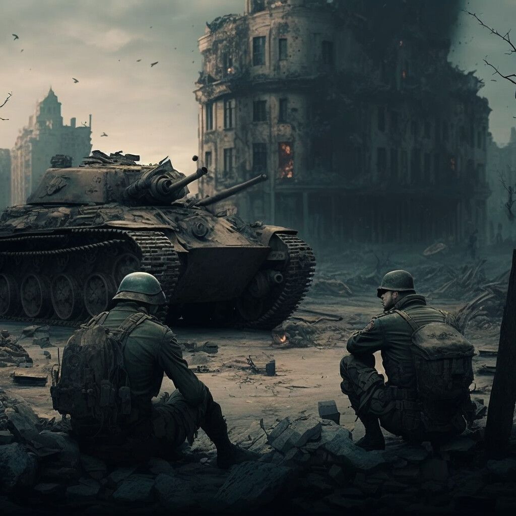 1024x1024 Syed Waqas Saghir Lost War of Berlin. MidJourney AI Artwork by #SyedArt