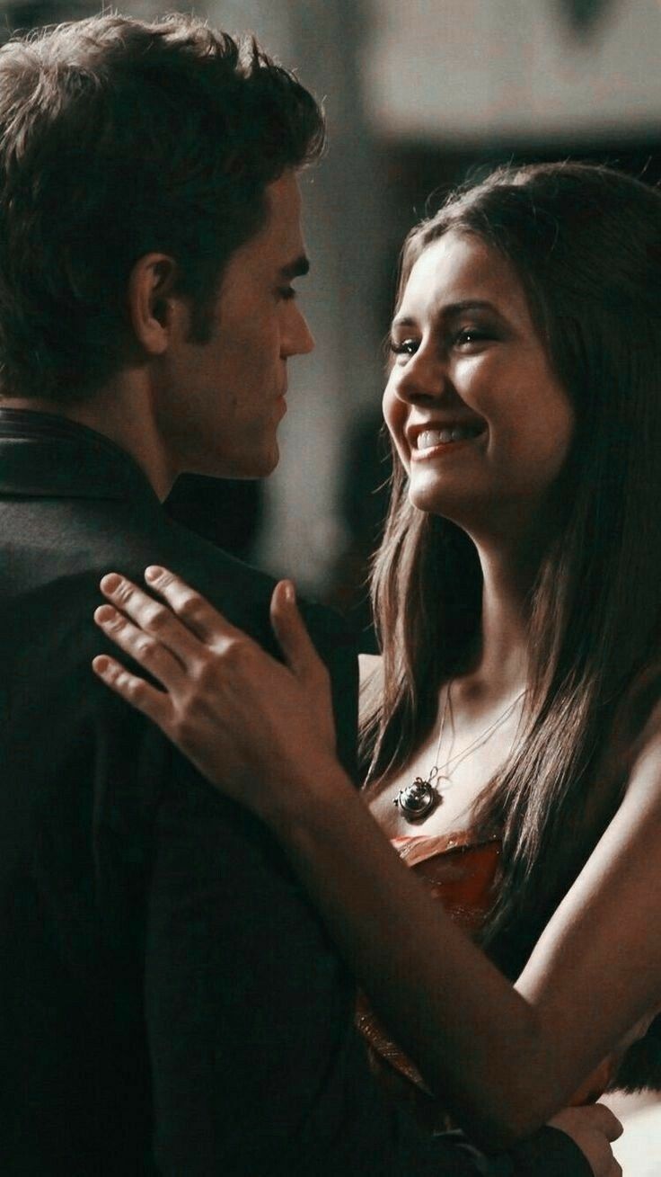 736x1309 vampire diaries wallpaper. Elena gilbert kiss, Vampire diaries elena and stefan, Stefan salvatore and elena