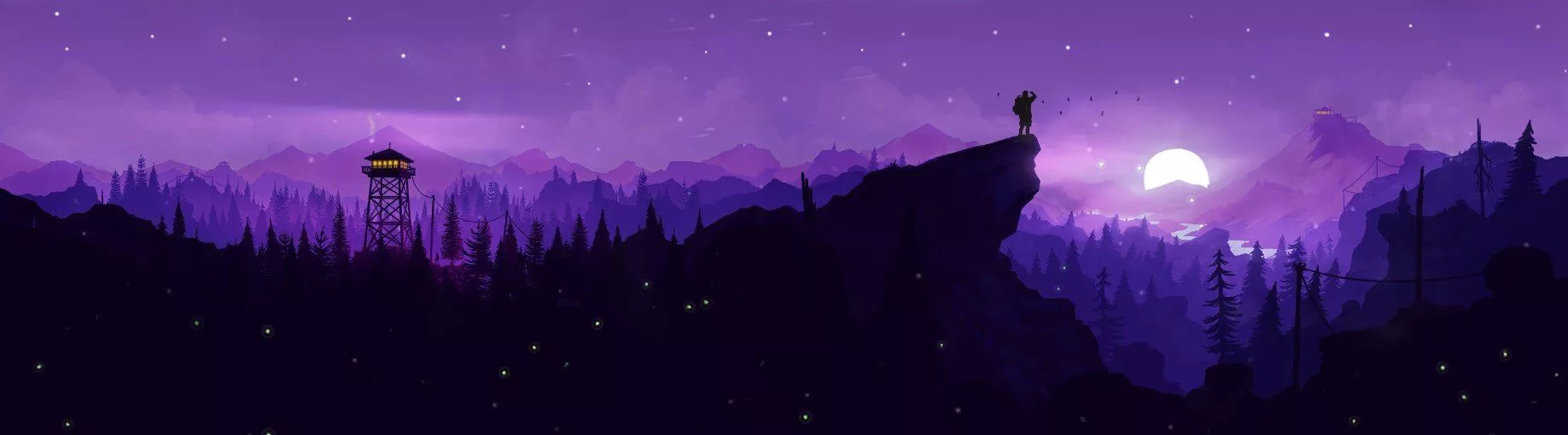 1837x510 Purple Ultrawide Wallpaper