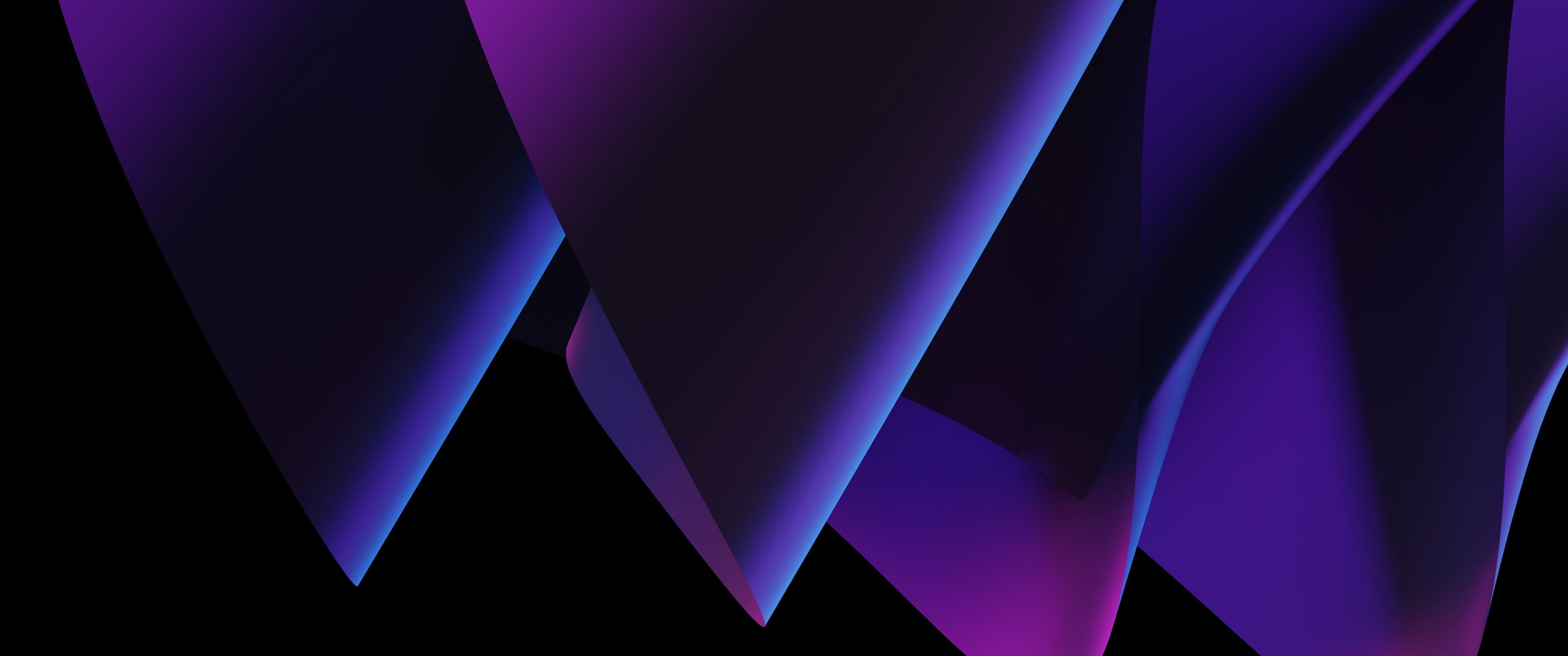 3440x1440 Purple abstract Wallpaper 4K, Black background, 8K, 5K