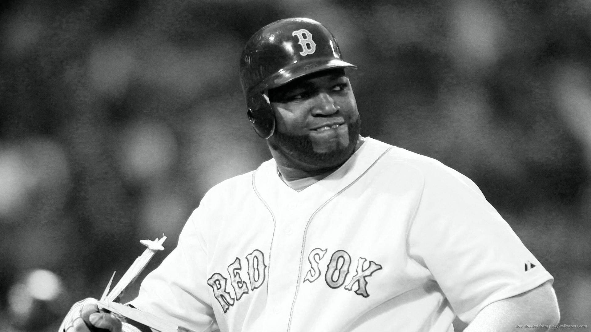 1920x1080 Download B&W Boston Red Sox David Ortiz Wallpaper