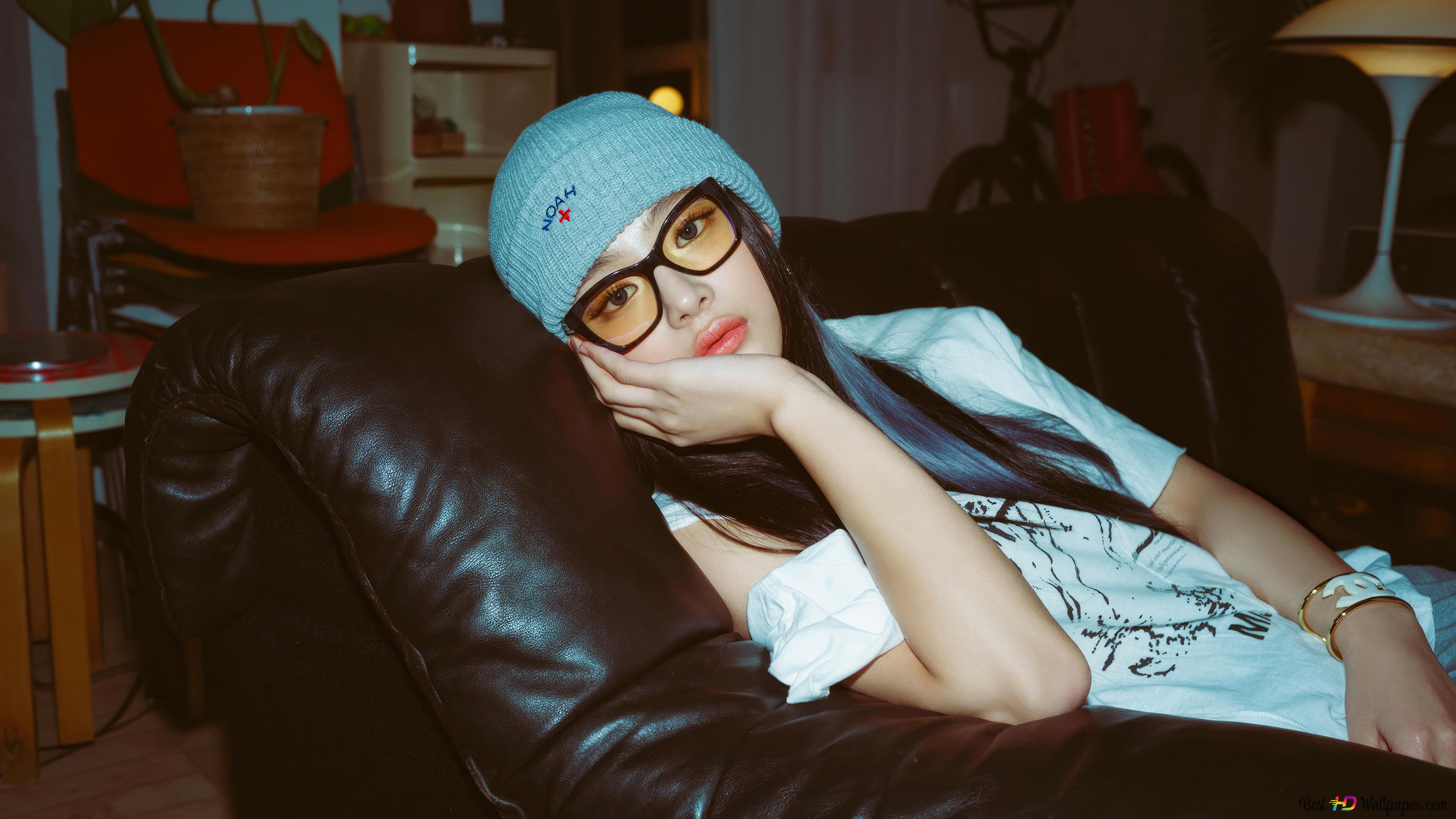 3840x2160 Relaxing 'Minji' from NewJeans - 'How Sweet' MV Shoot 4K wallpaper download