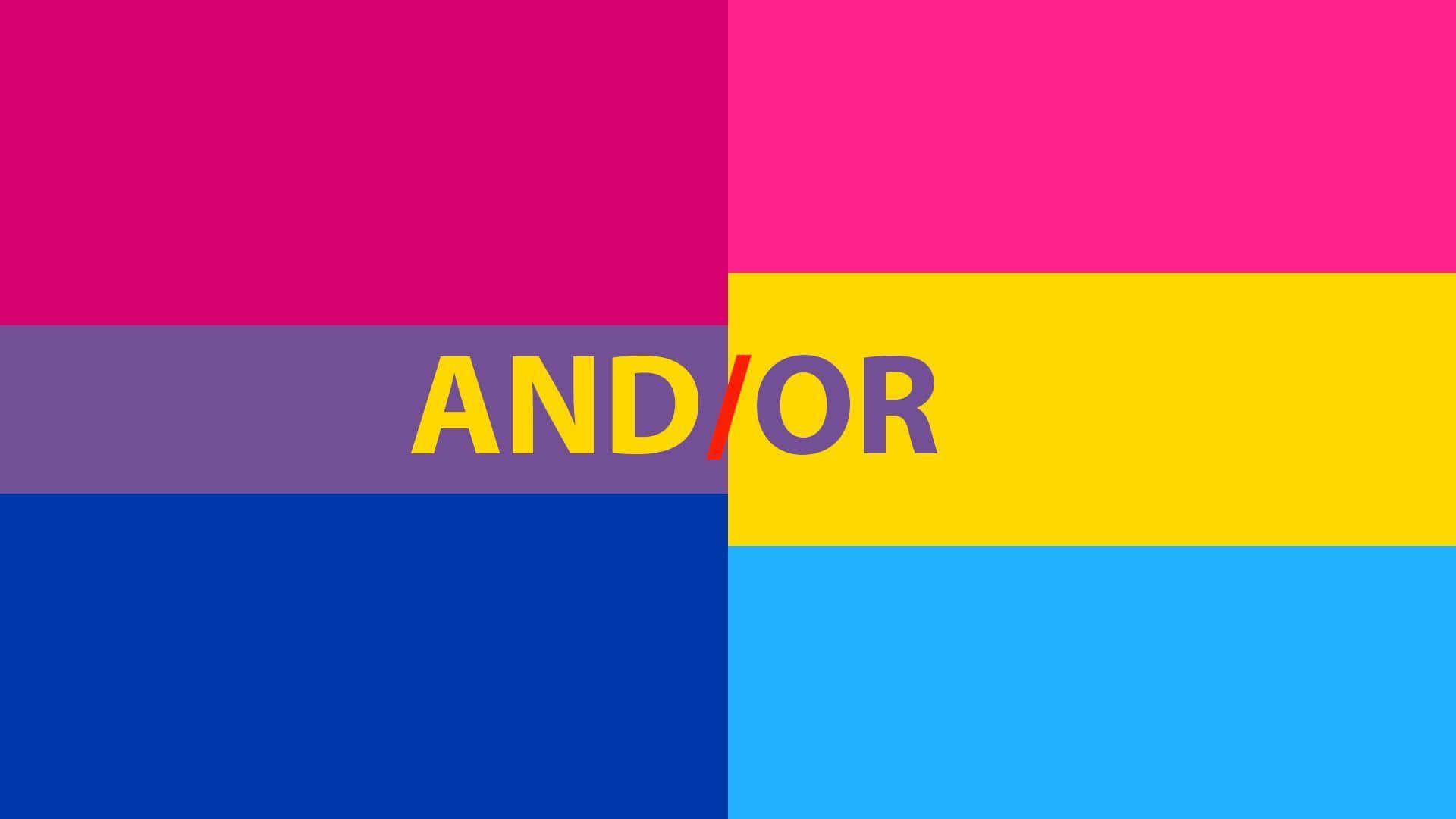 1920x1080 Download andor rainbow colored flag with the word andor Background