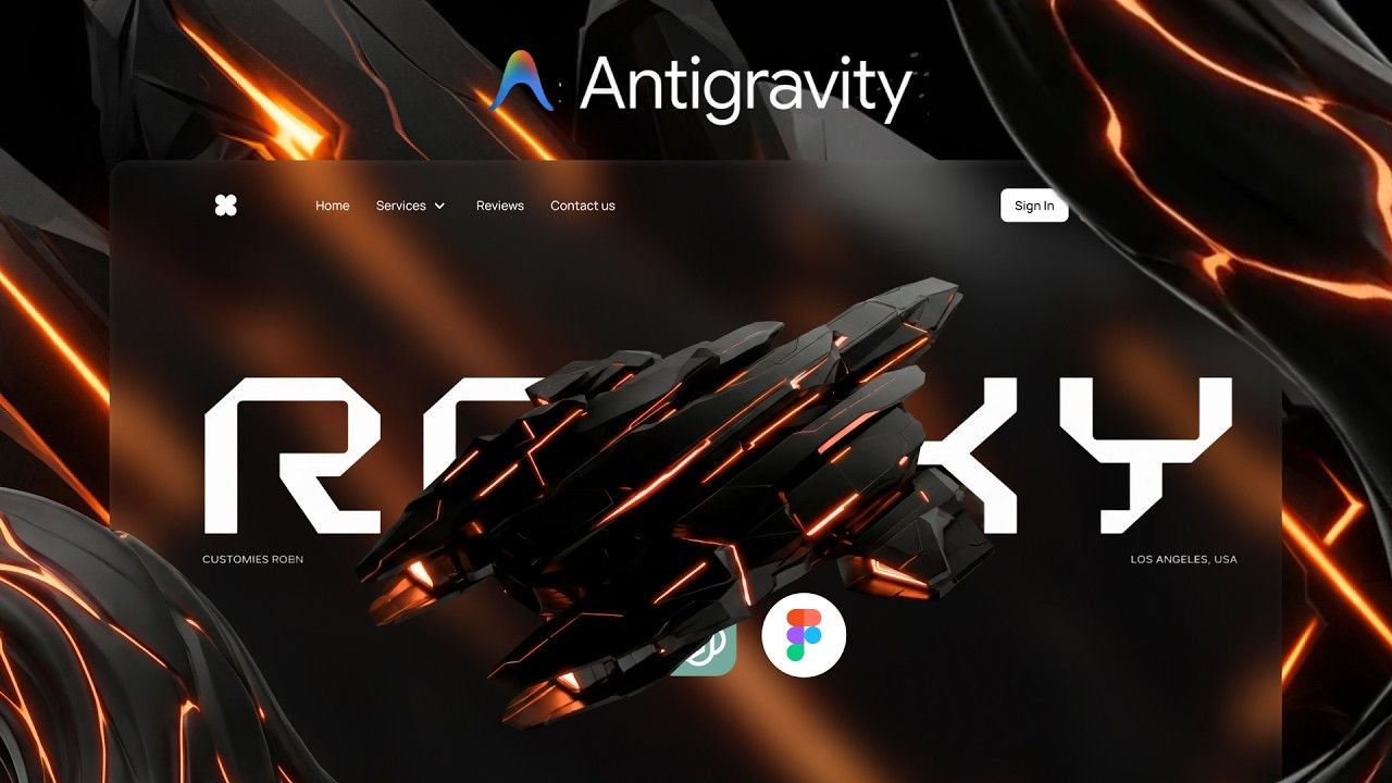 1280x720 Antigravity X Google Flow Process for Design Beautiful Animated Websites with AI