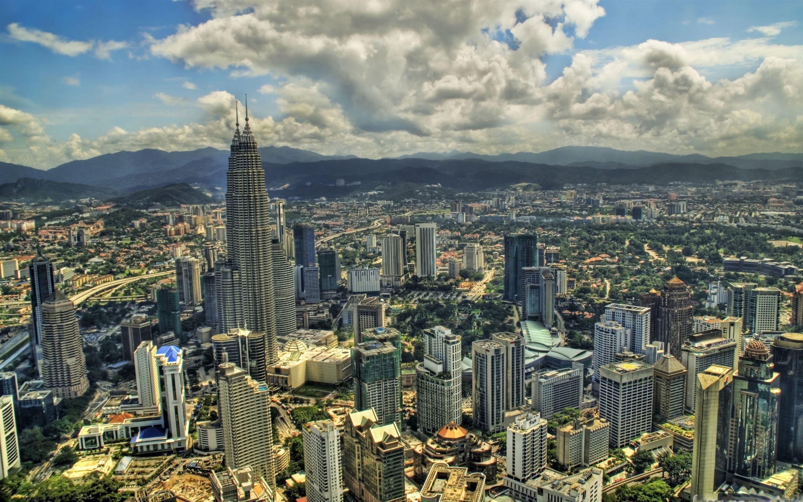 2560x1600 Kuala Lumpur From The Air MacBook Air Wallpaper Download
