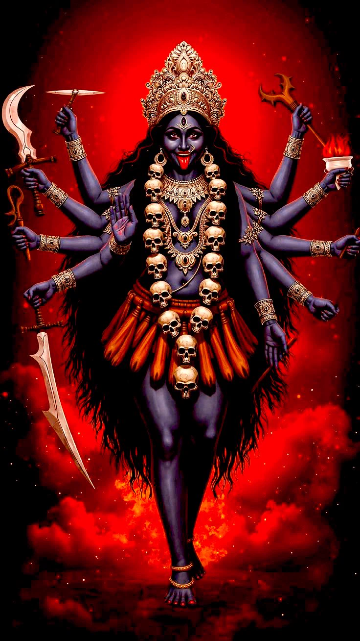 736x1308 Sumita Shrivastava on X: Maa Kali Who Destroys Time!