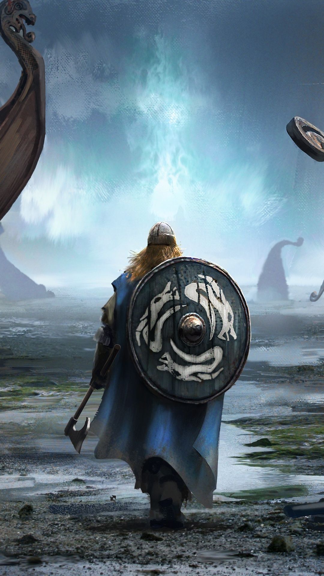 1080x1920 Phone wallpaper: Viking, Fantasy, Drakkar 930069