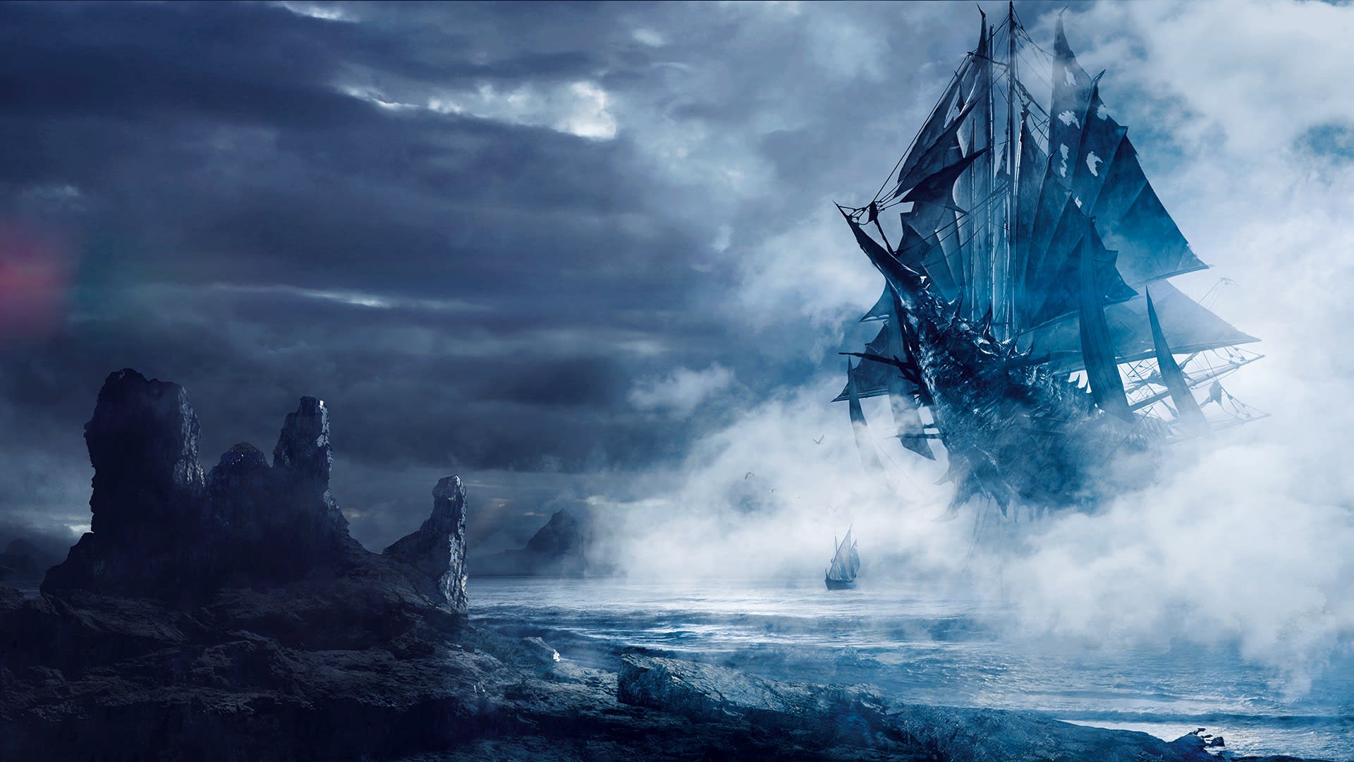 1920x1080 Artwork Wild Hunt Drakkar. The Witcher 3. CD PROJEKT RED. Cook and Becker