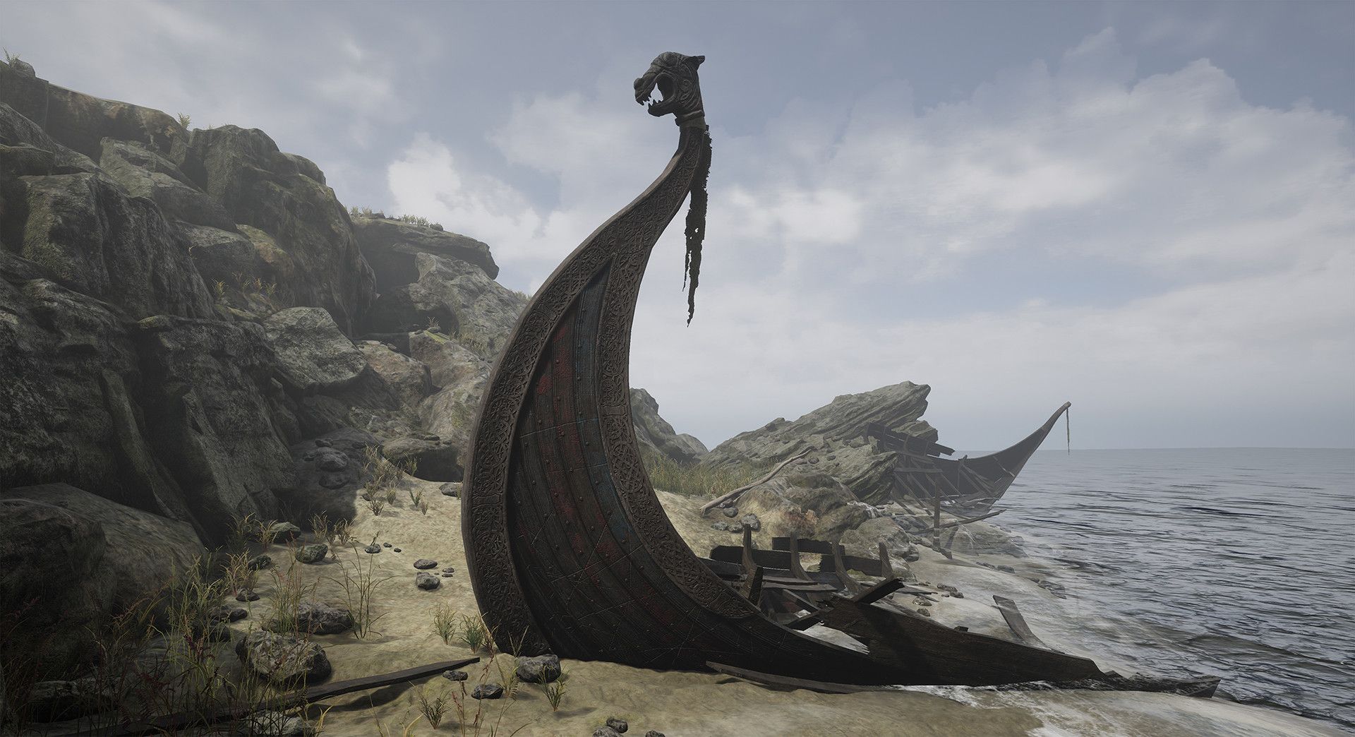 1920x1044 Arseniy Smirnov - (PBR, UE4) The Drakkar