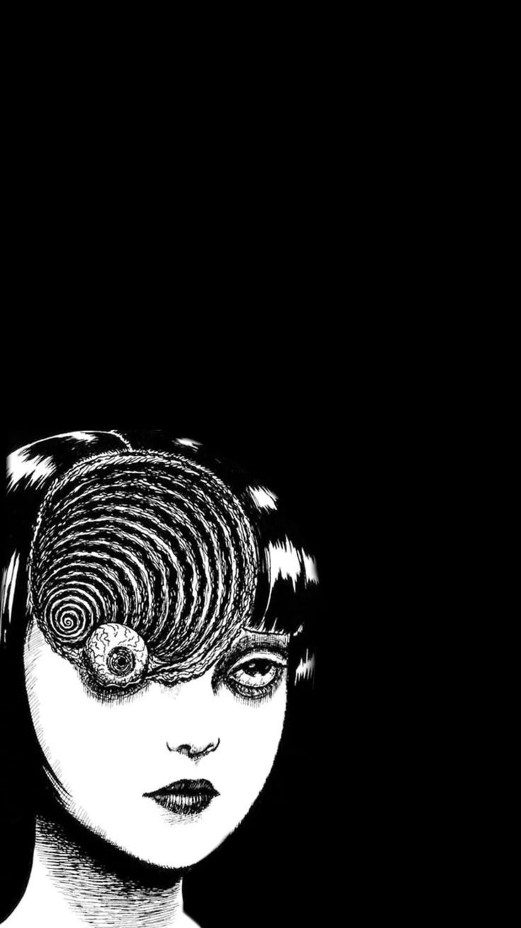 736x1309 Junji ito background: Uzumaki : Azami Kurotani. Telefoonachtergronden, The incredibles, Zwarte achtergronden