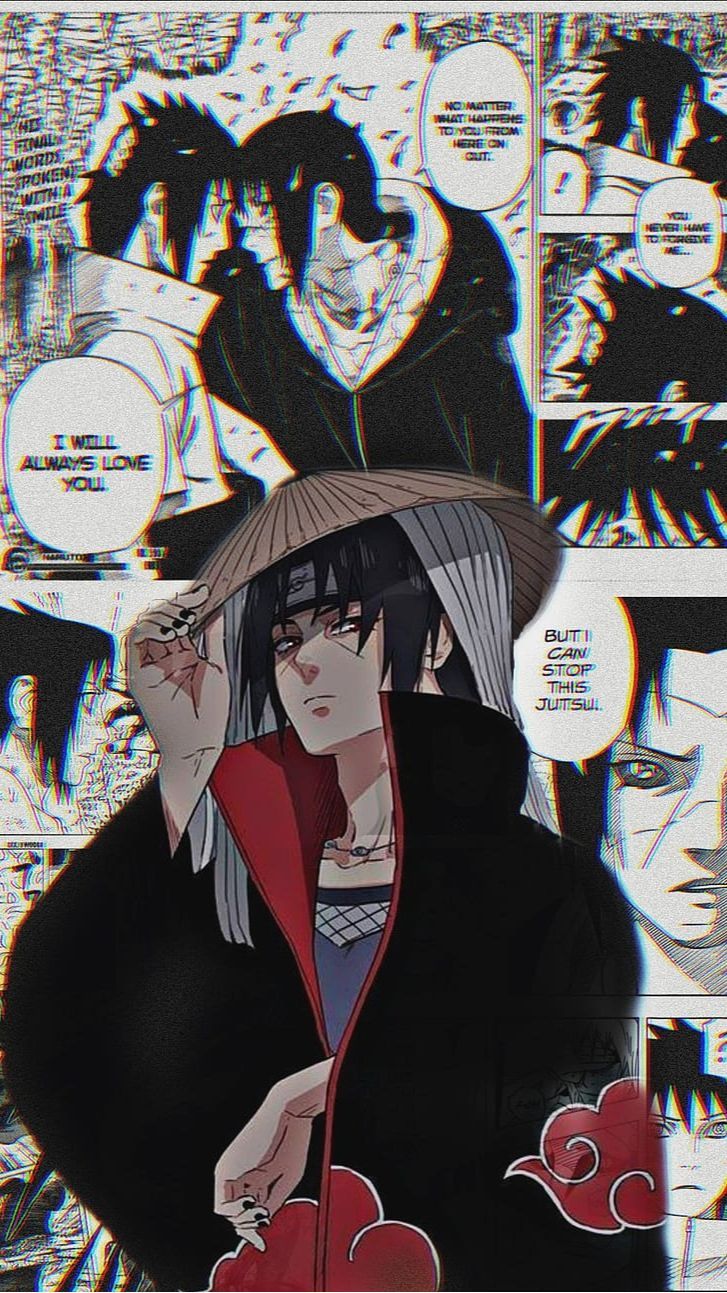 727x1293 Itachi Uchiha Manga Background iPhone Wallpaper