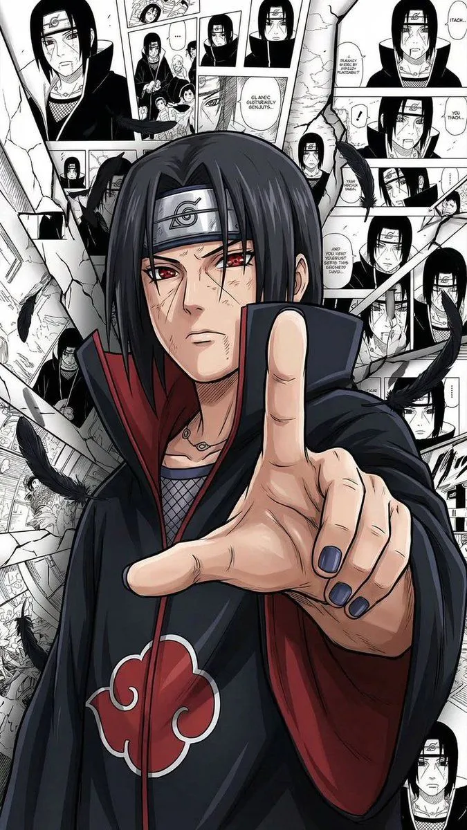 675x1200 Itachi Manga Phone Wallpaper