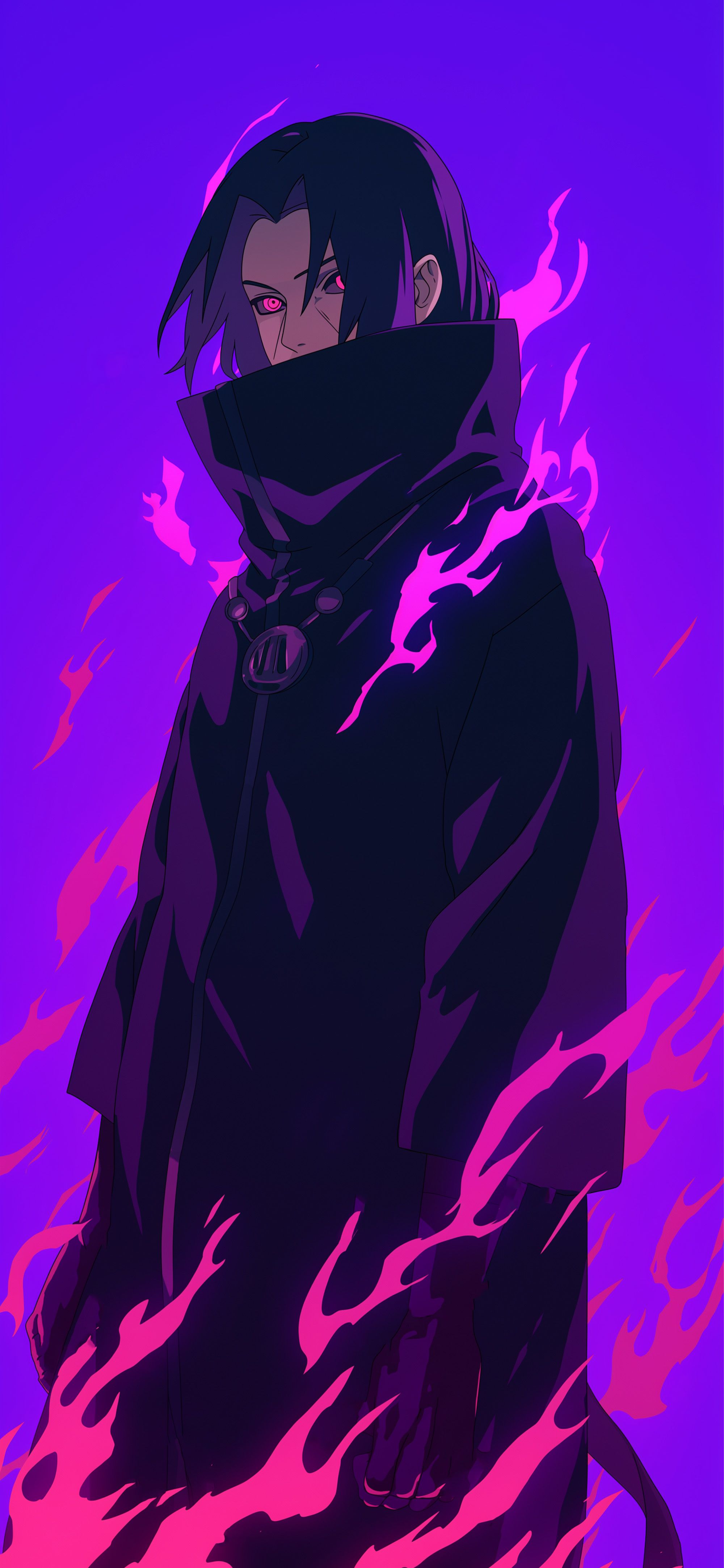 2000x4329 Itachi Hypebeast Purple Glow Manga Wallpaper