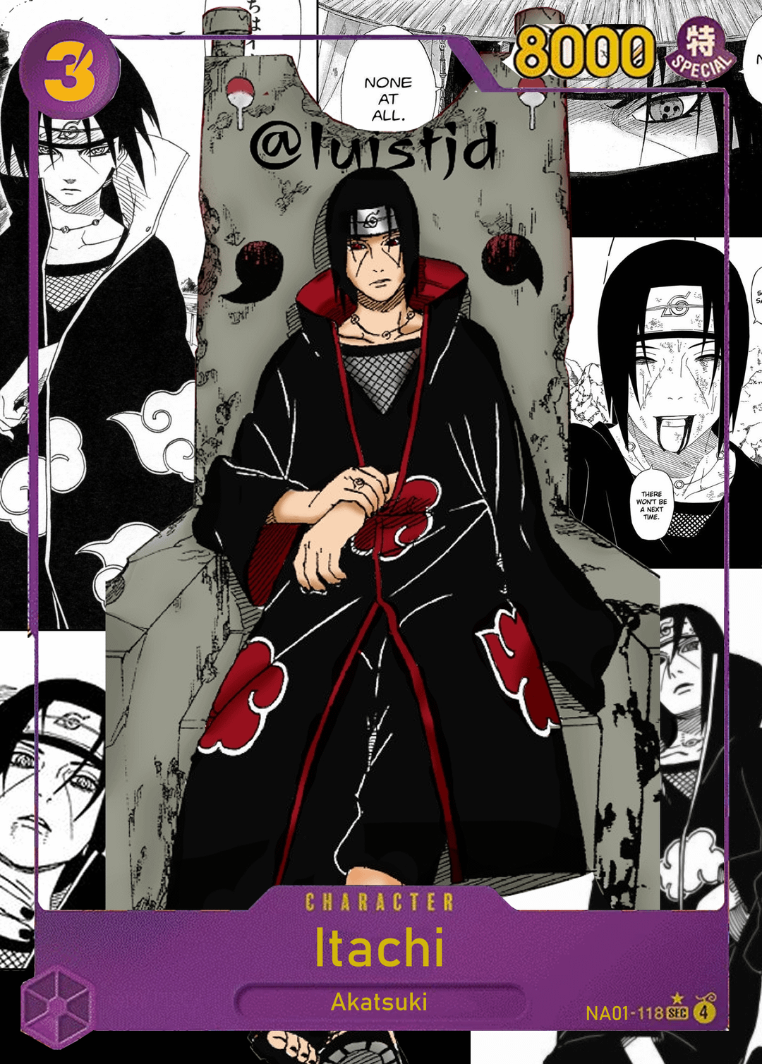 1080x1508 Itachi Manga Card Concept