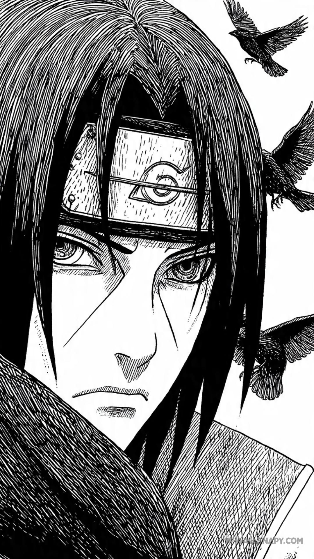 1080x1920 Itachi uchiha artsy line art monochrome wallpaper