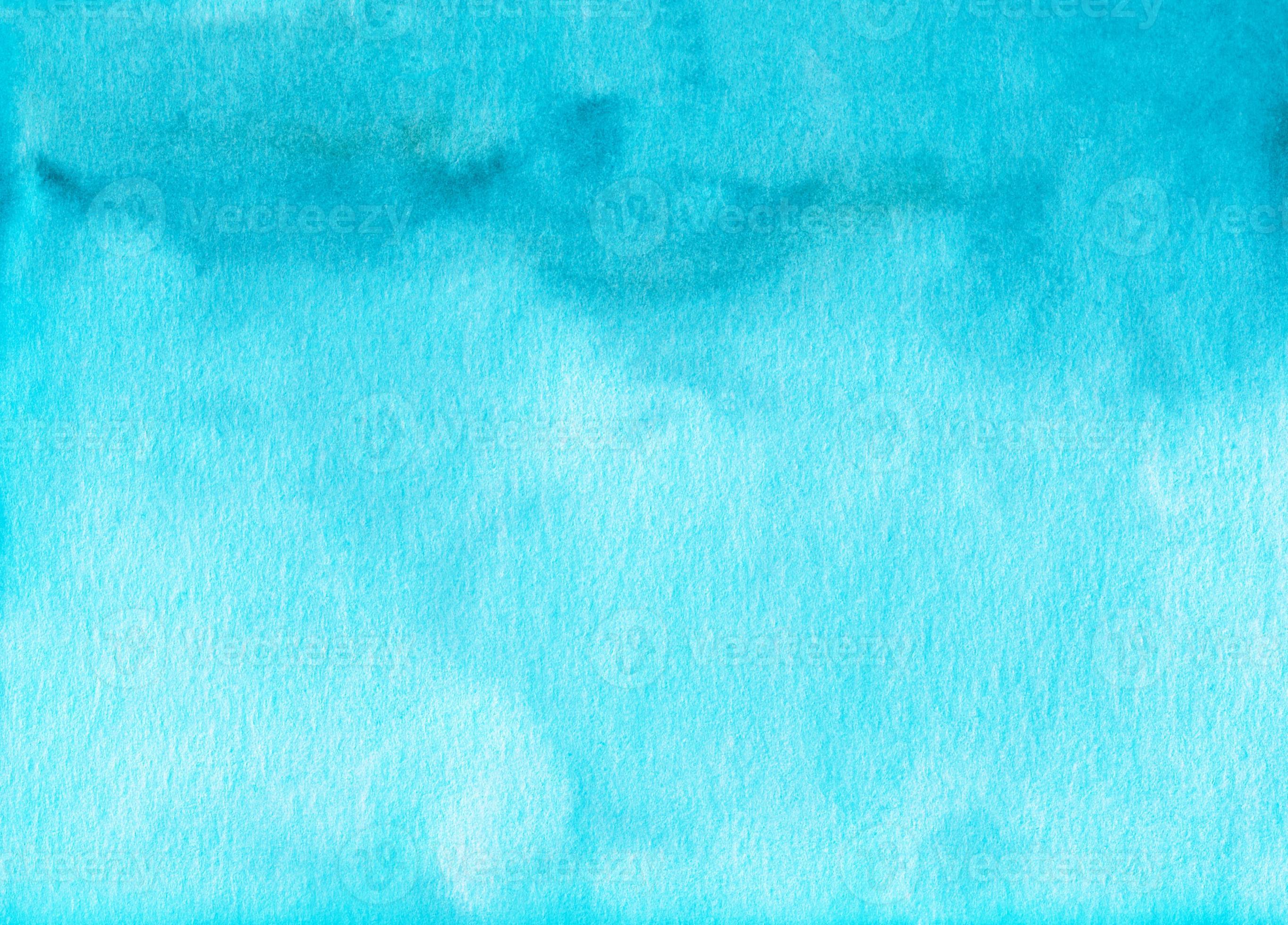 2728x1960 Watercolor turquoise gradient background texture. Aquarelle abstract blue ombre backdrop