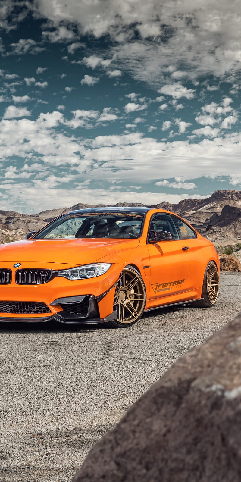 800x1600 2560x1440px, 2K free download. BMW M car, coupe, f modified, orange, tuning, vehicle, HD phone wallpaper