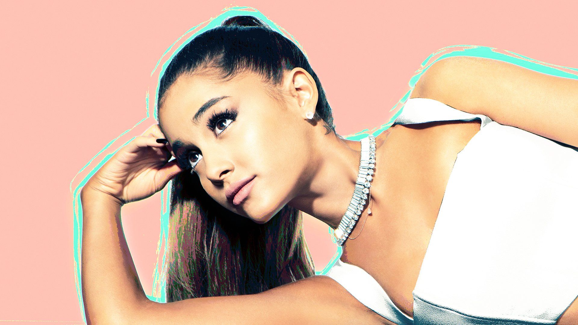 1920x1080 Ariana Grande HD Wallpaper with a Stunning Necklacex1080