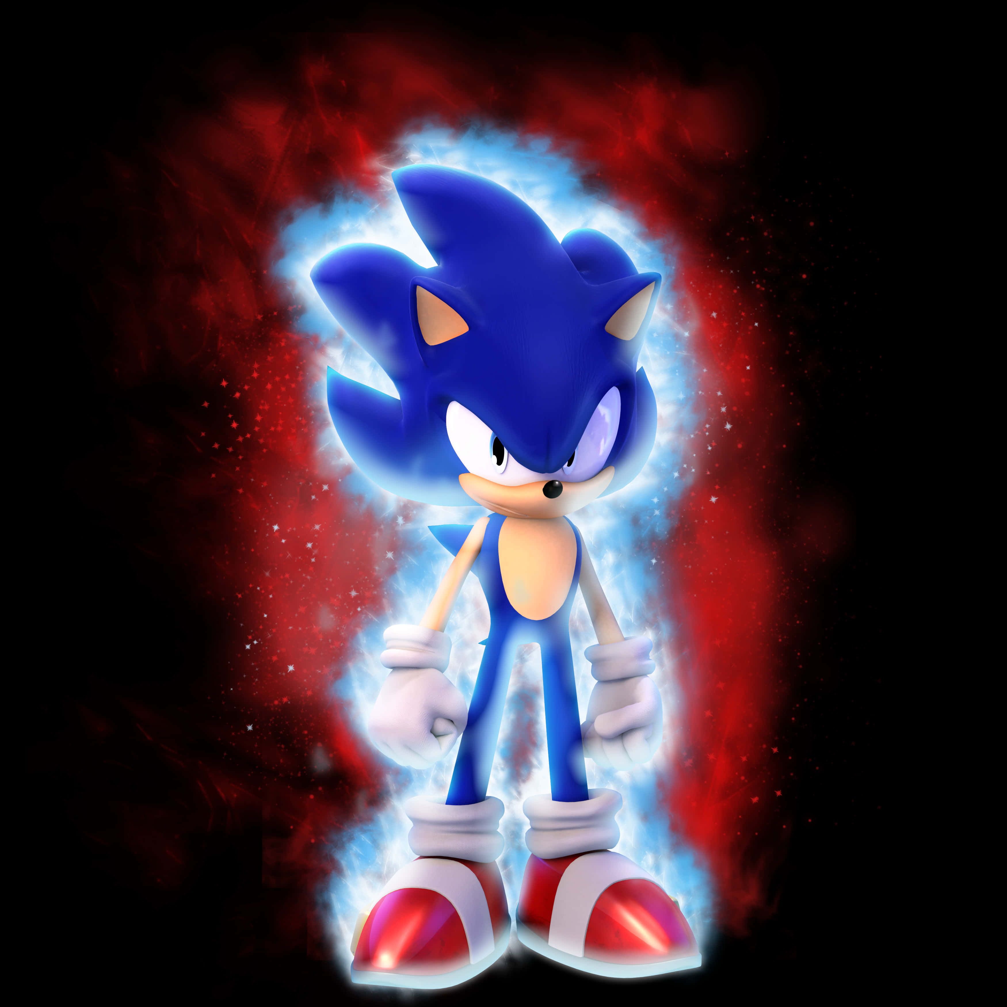 3500x3500 Download Super Sonic's ready to go fast! Wallpaper