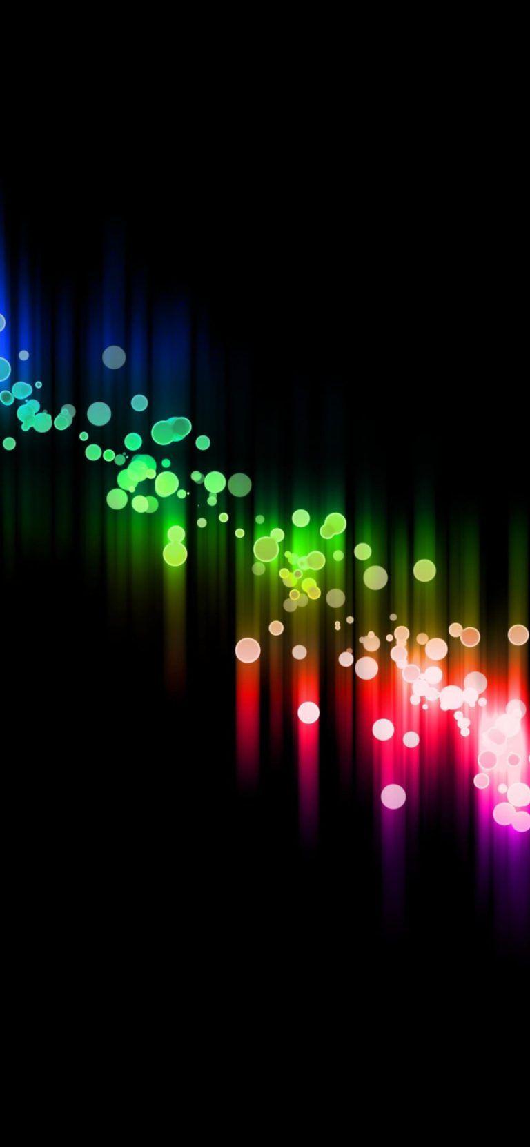 768x1662 Rainbow Black Abstract Dark iPhone 2K Wallpaper Download
